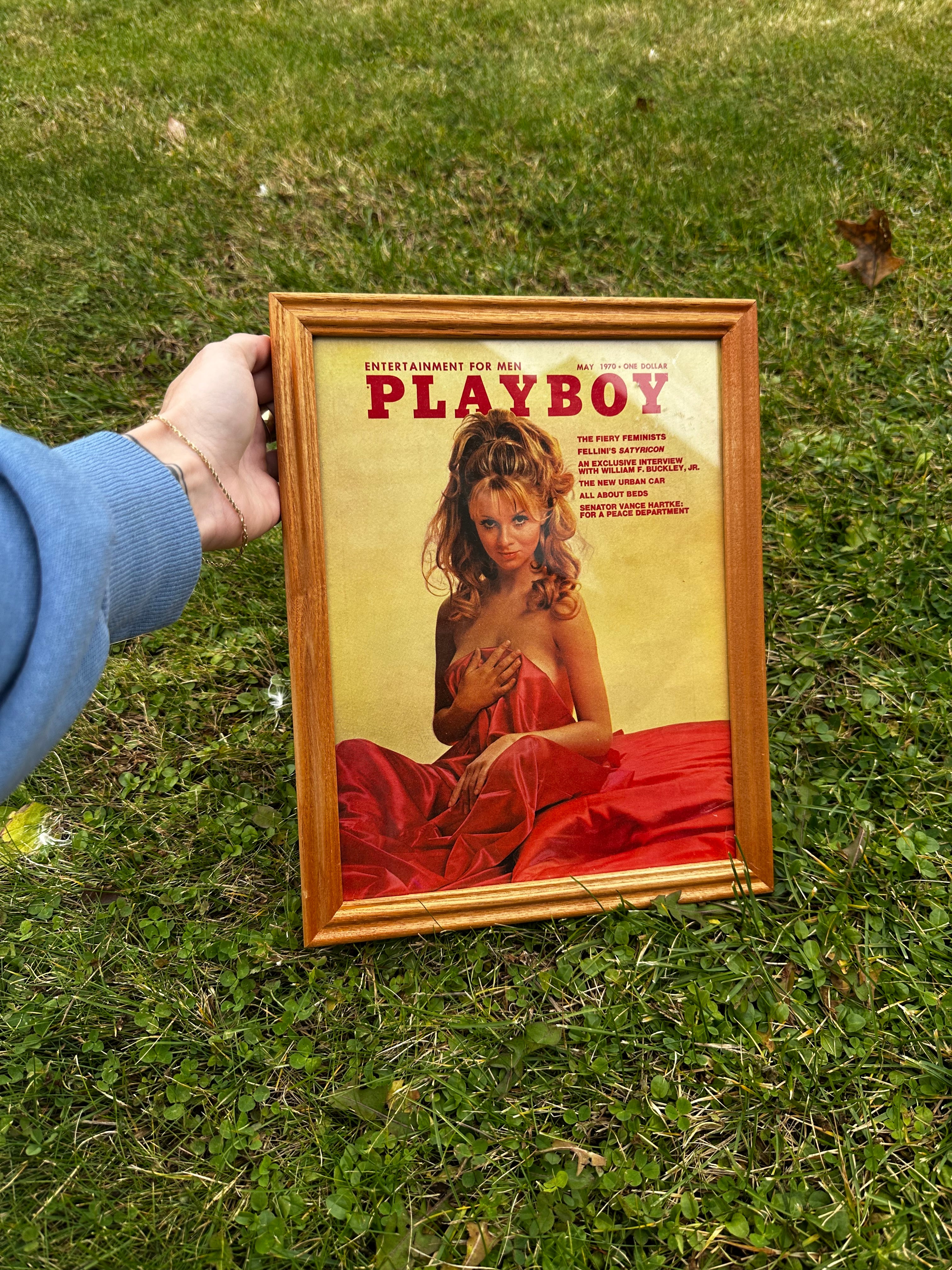 Framed vintage playboy