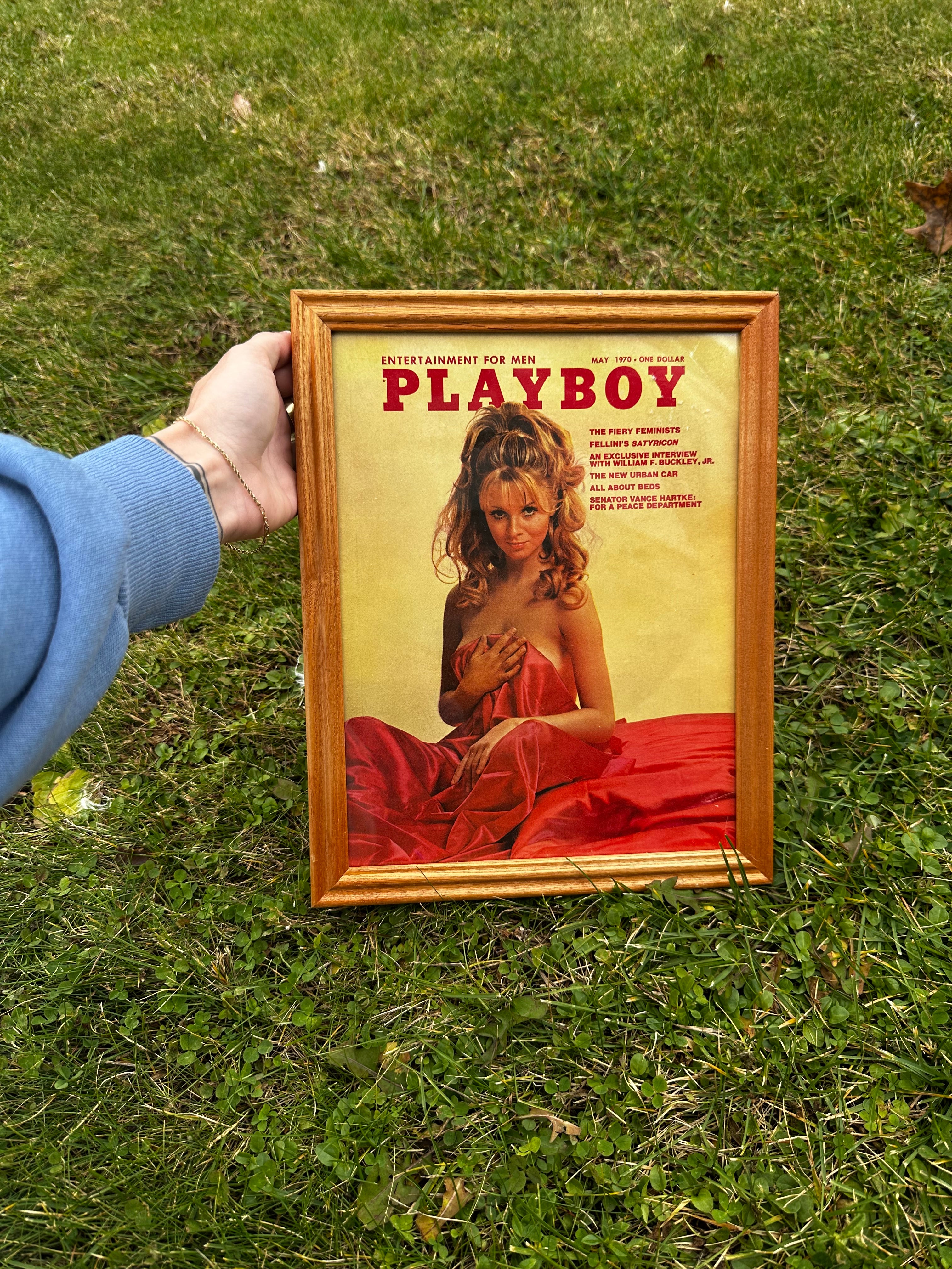 Framed vintage playboy