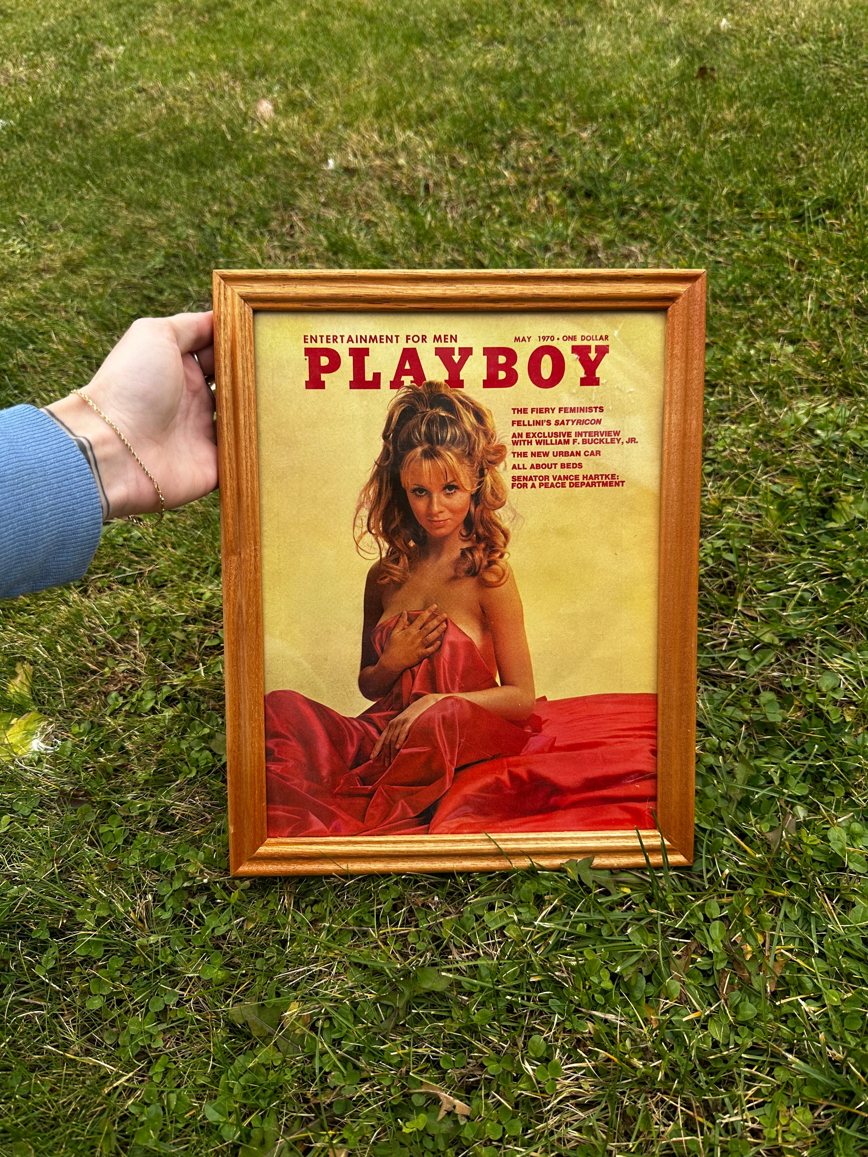 Framed vintage playboy