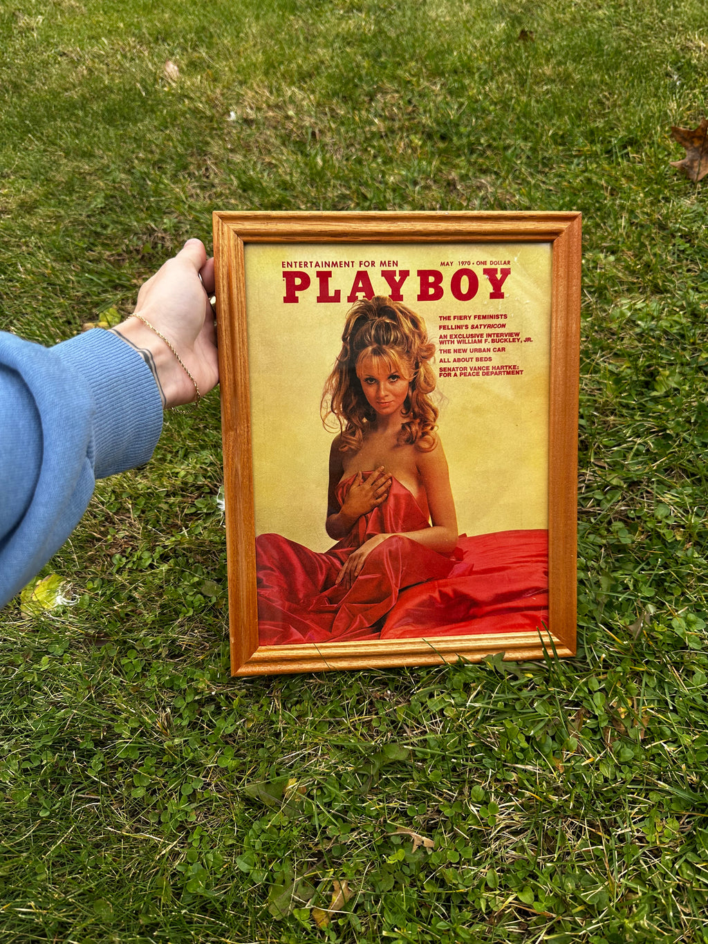 Framed vintage playboy