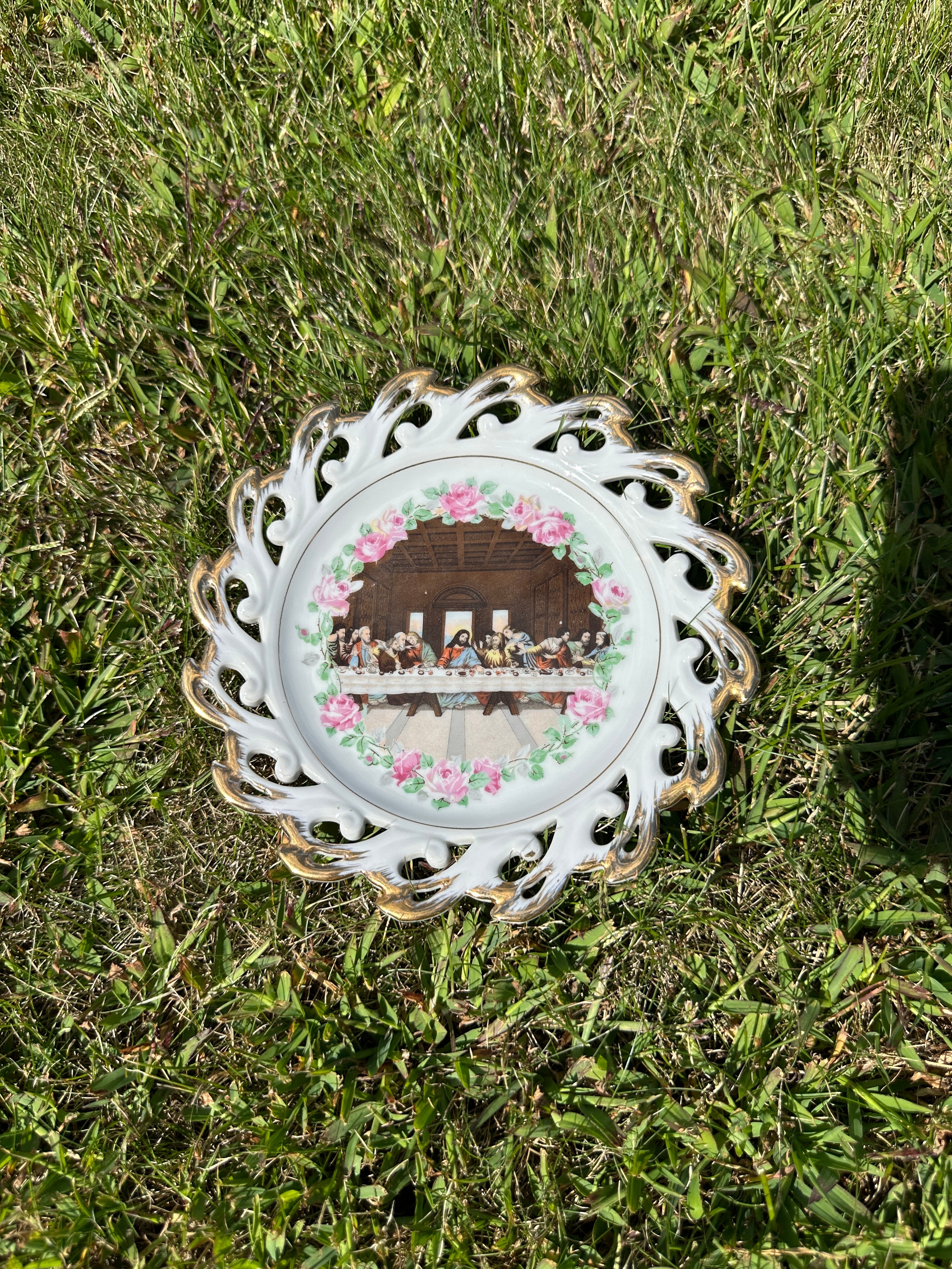 Last supper vintage decorative plate