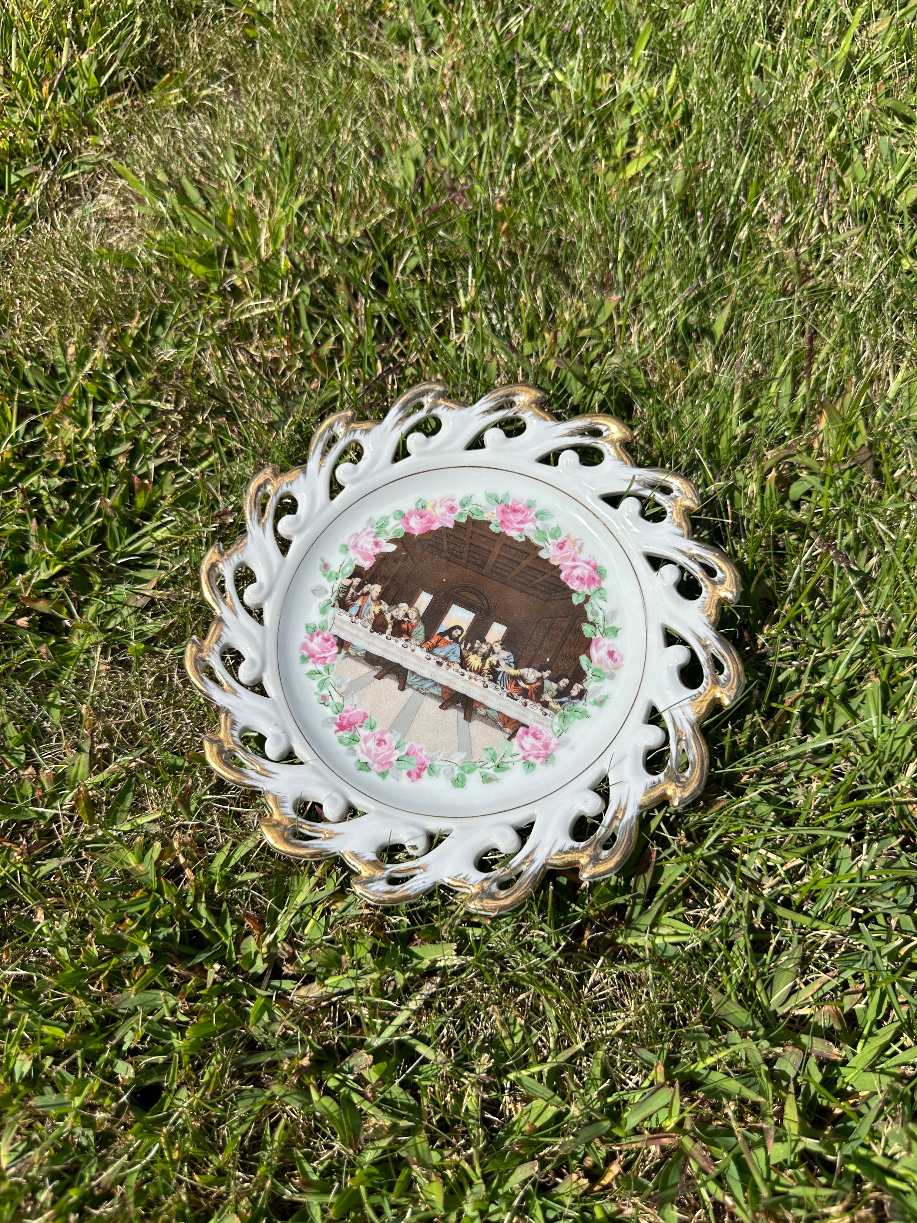 Last supper vintage decorative plate