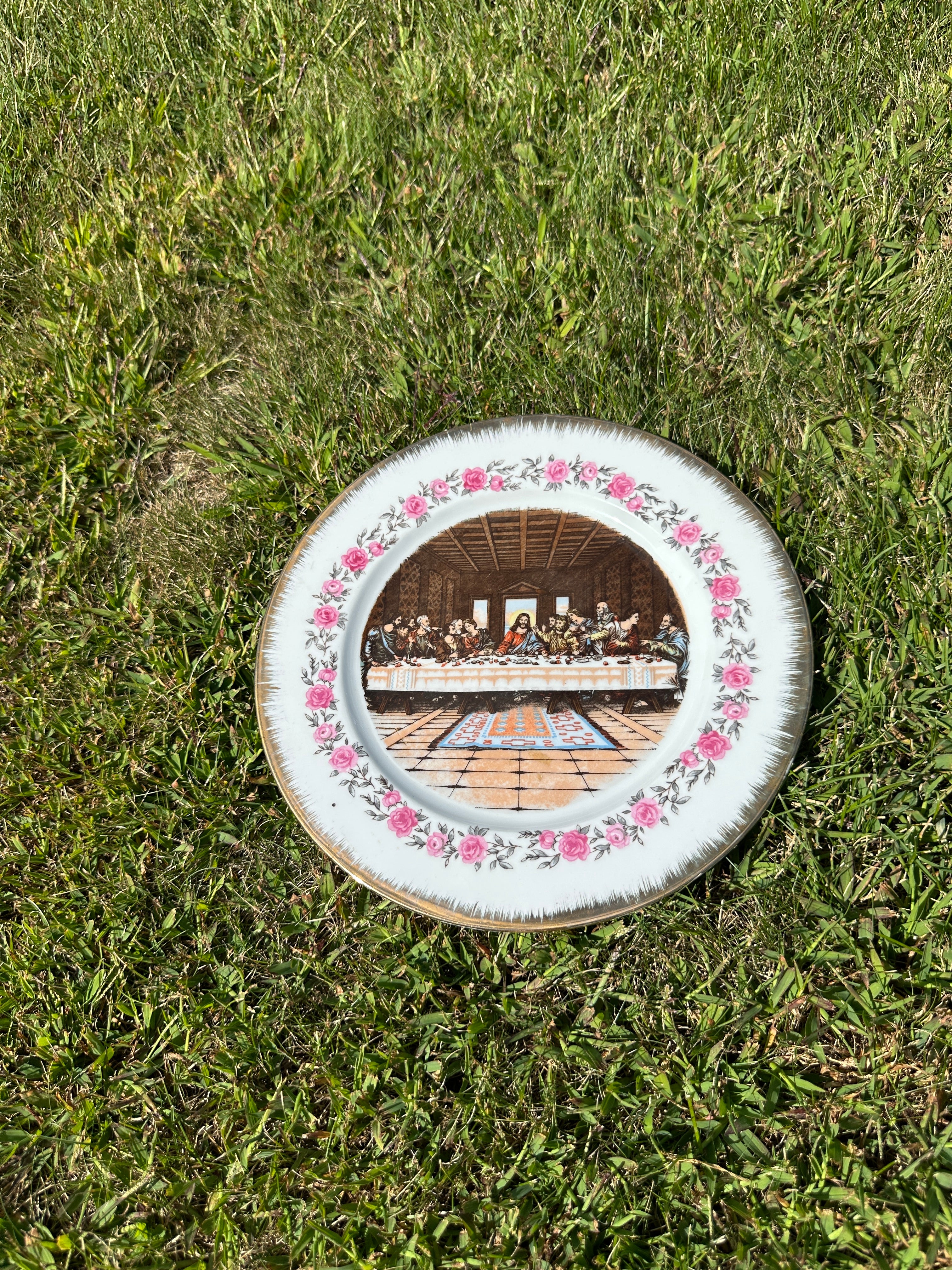 Large last supper decorative plate