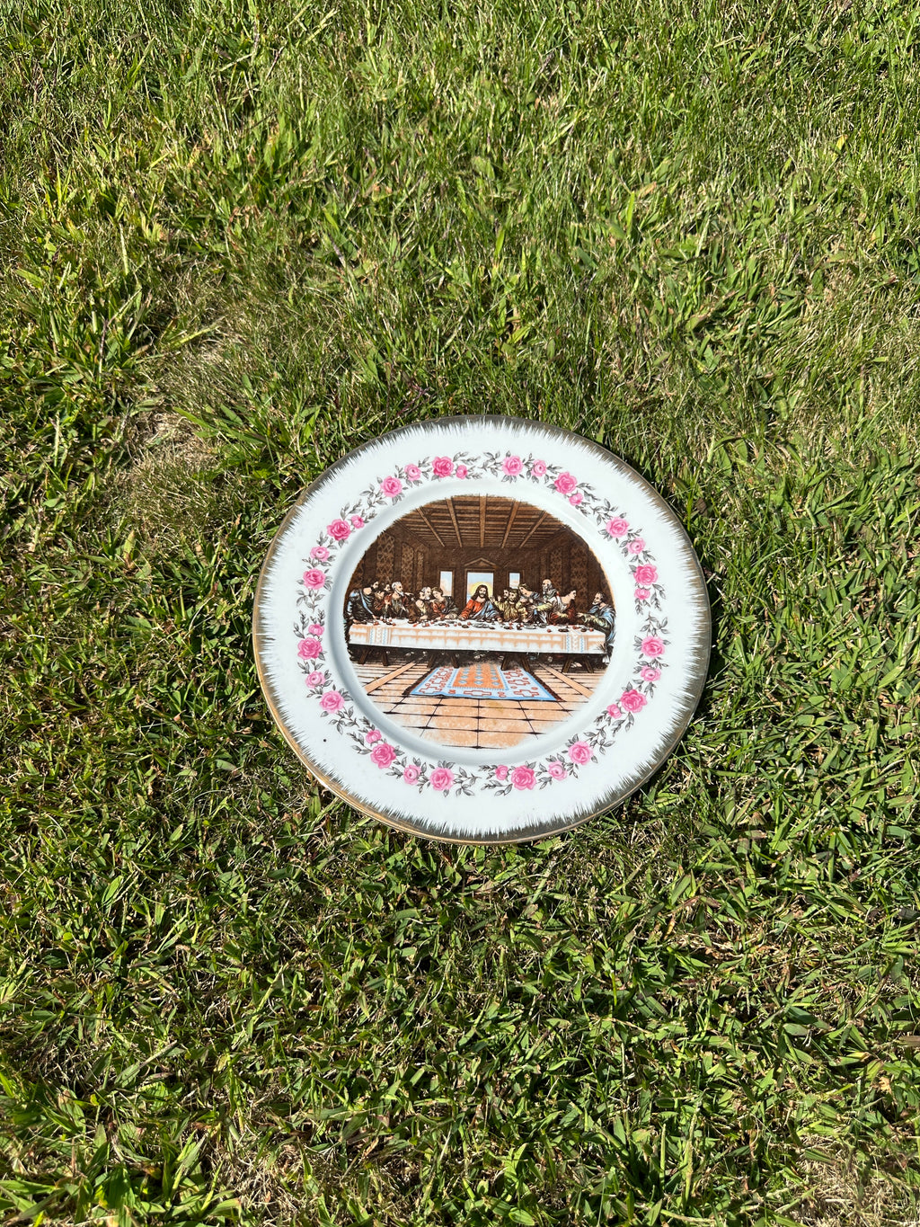 Large last supper decorative plate