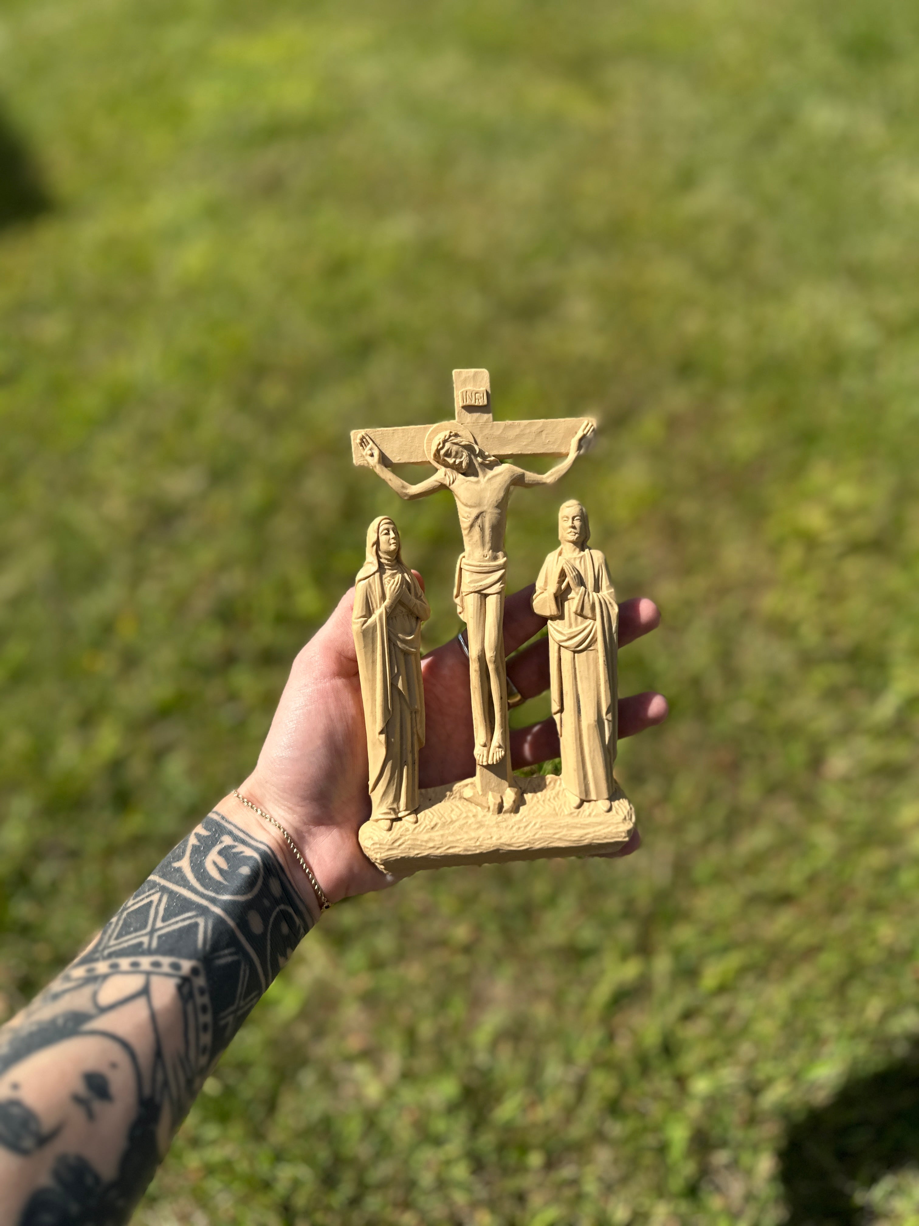 Vintage Plastic Crucifix scene 1960s | Vintage Religious