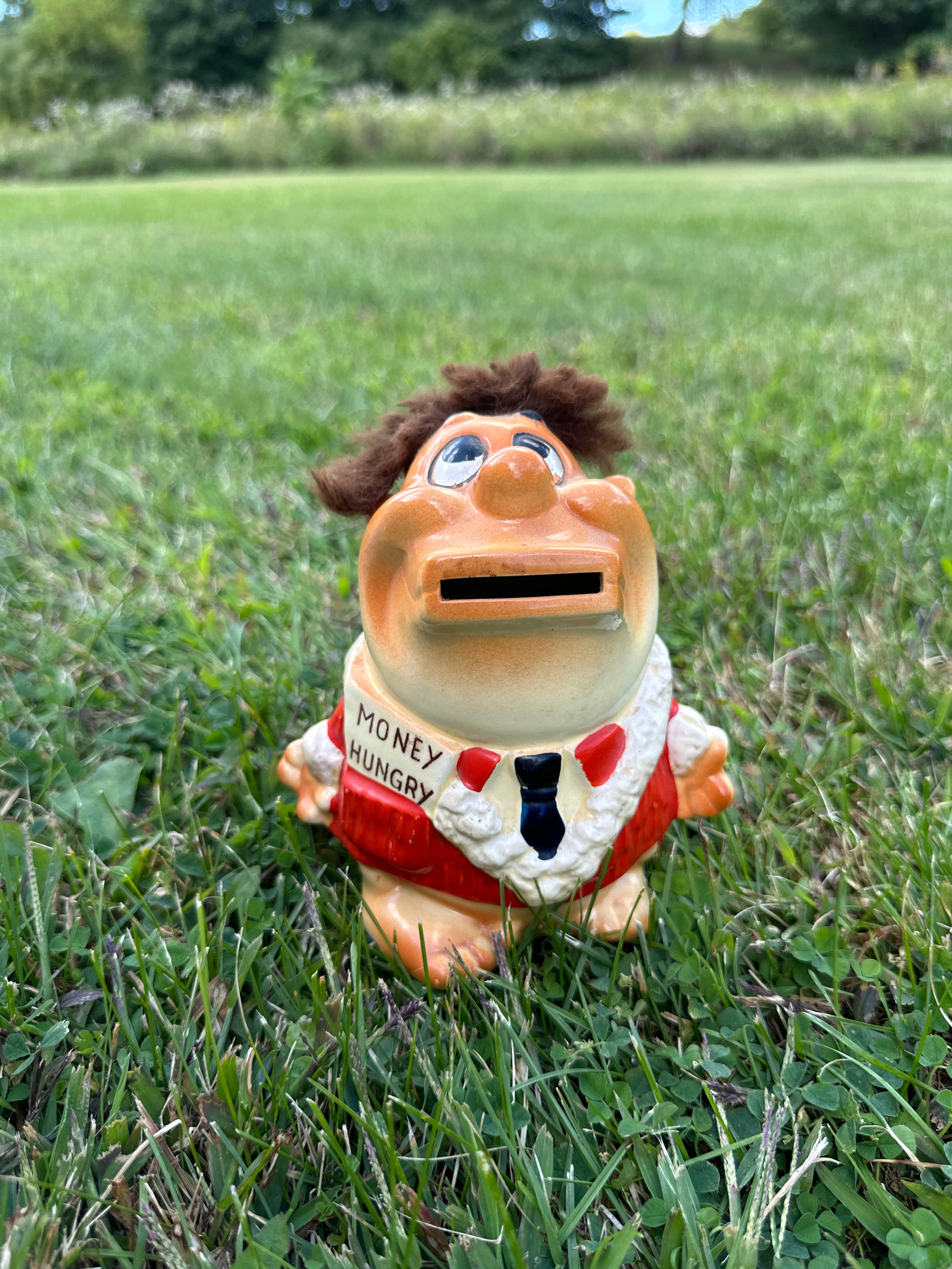 Vintage Money Hungry Coin Bank