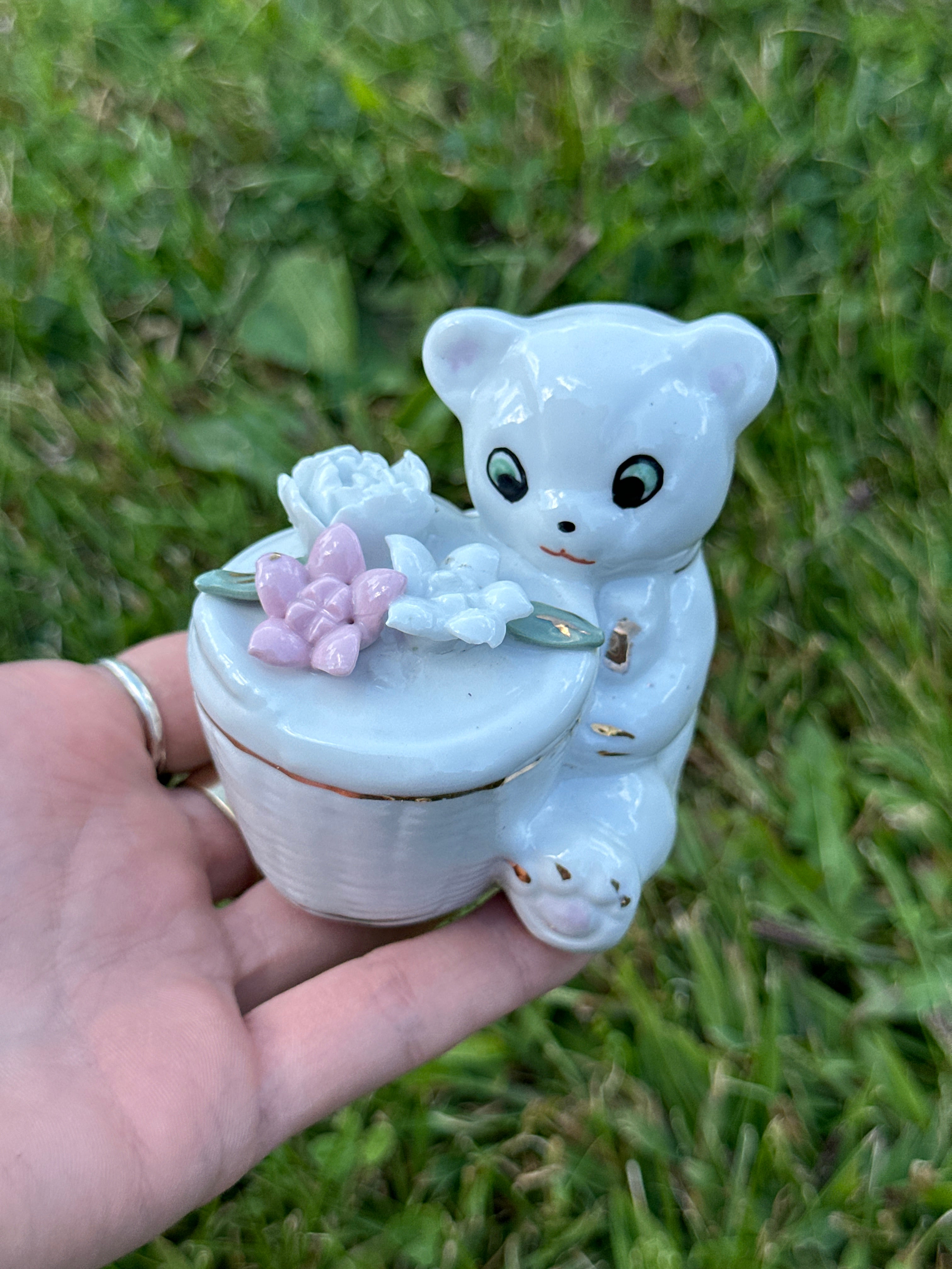Vintage ceramic bear figurine