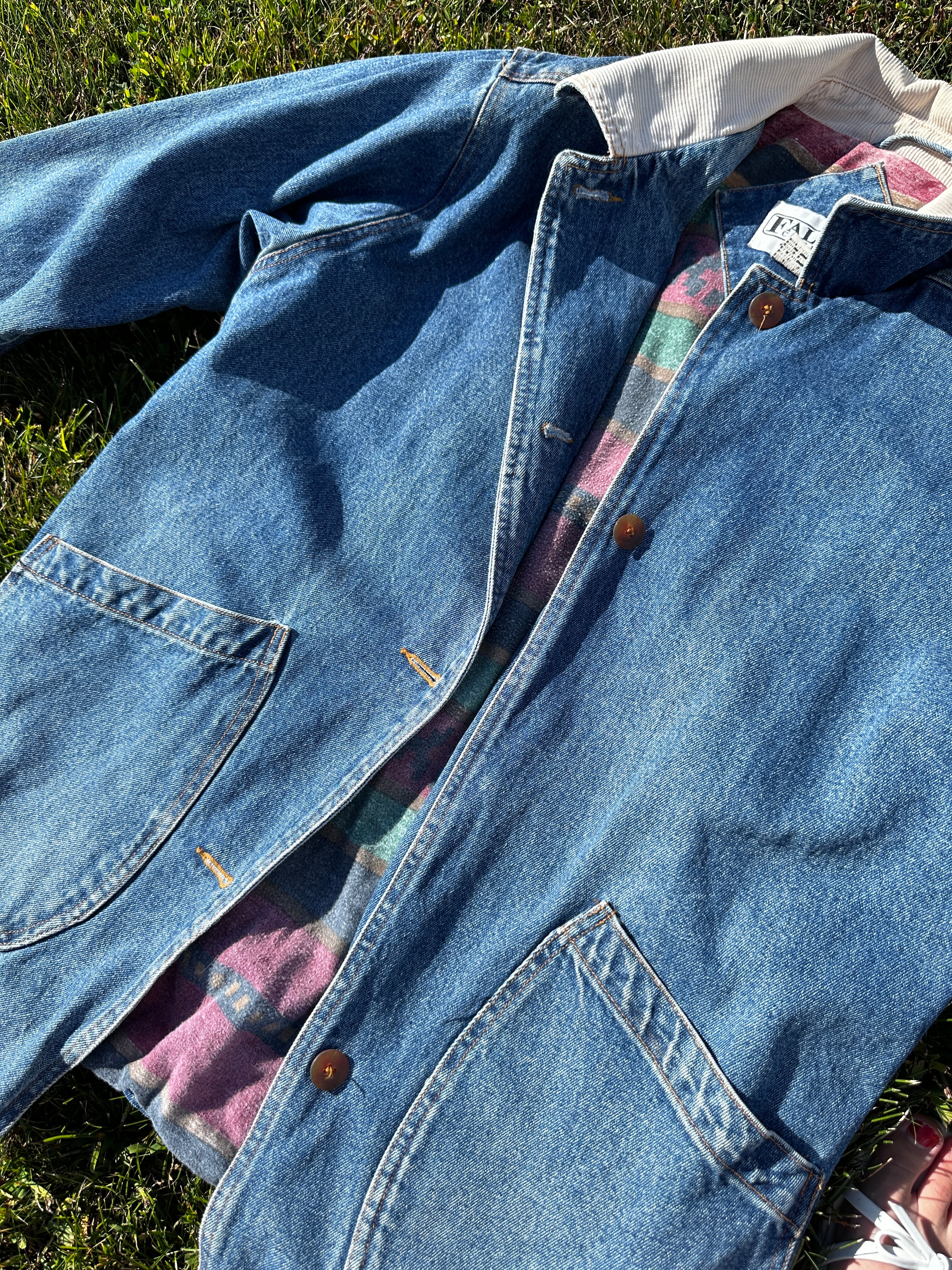 Vintage Flannel Chore Jacket | flannel lined jacket