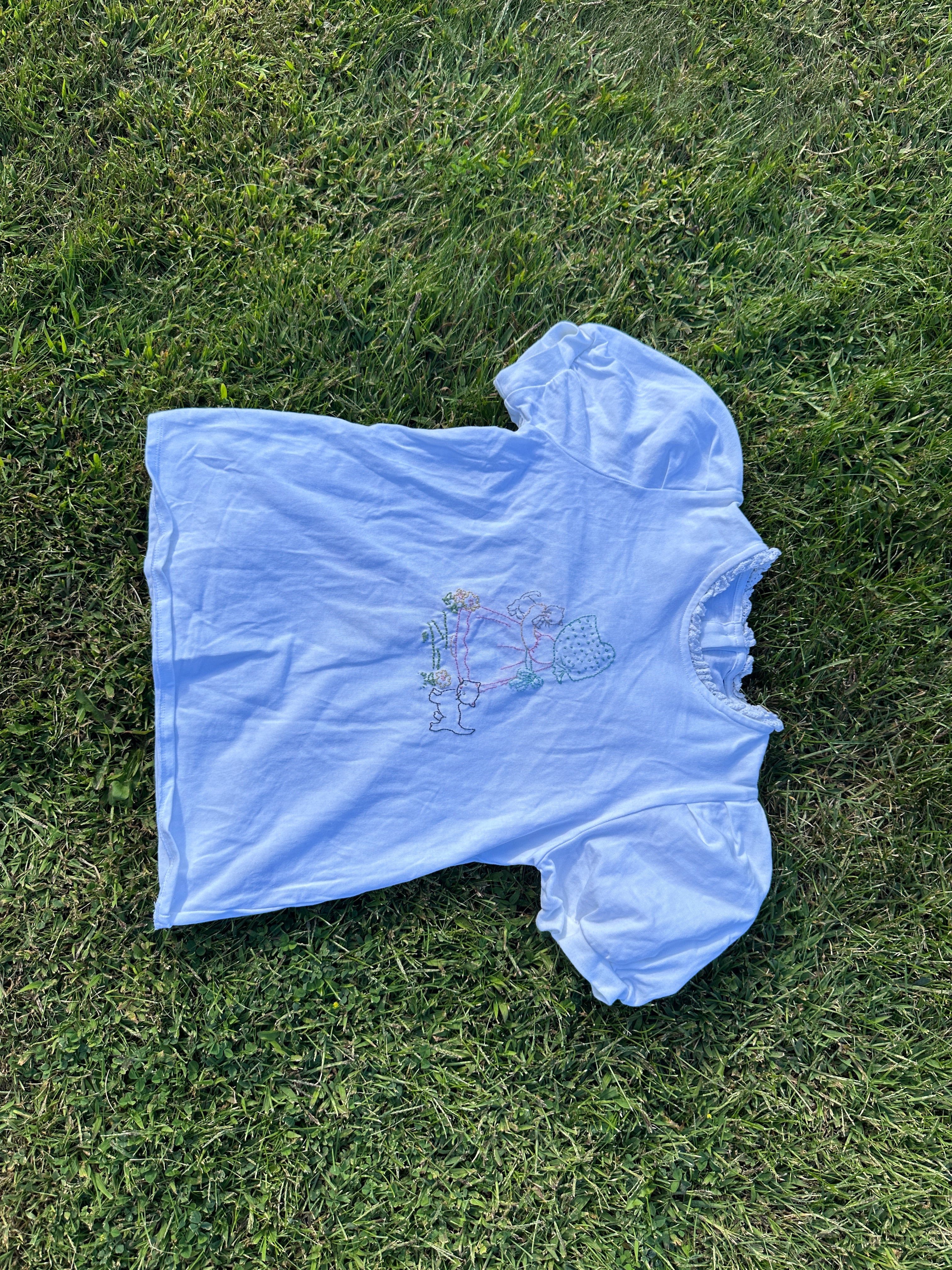 Vintage embroidered T-shirt | Handmade