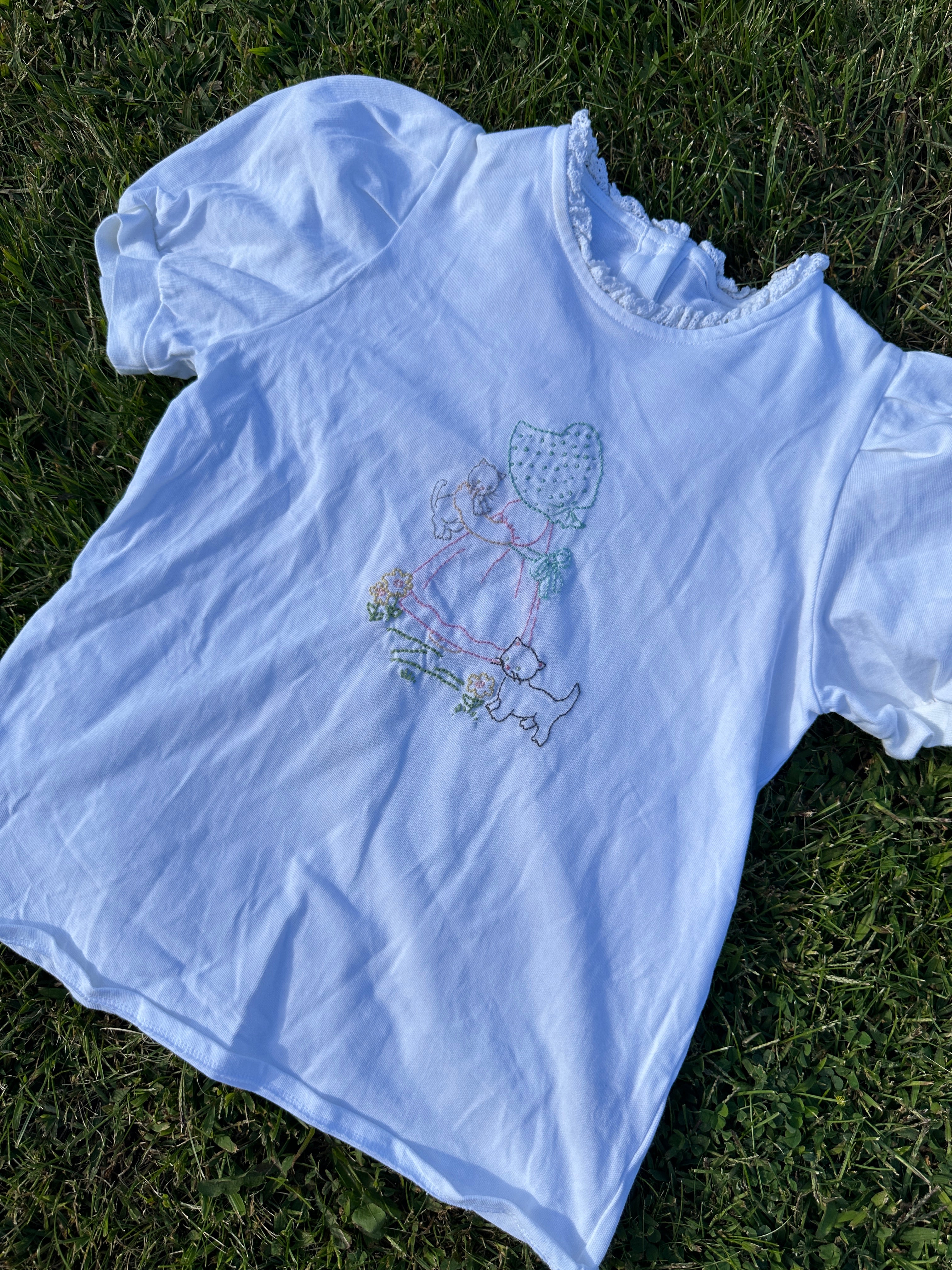 Vintage embroidered T-shirt | Handmade