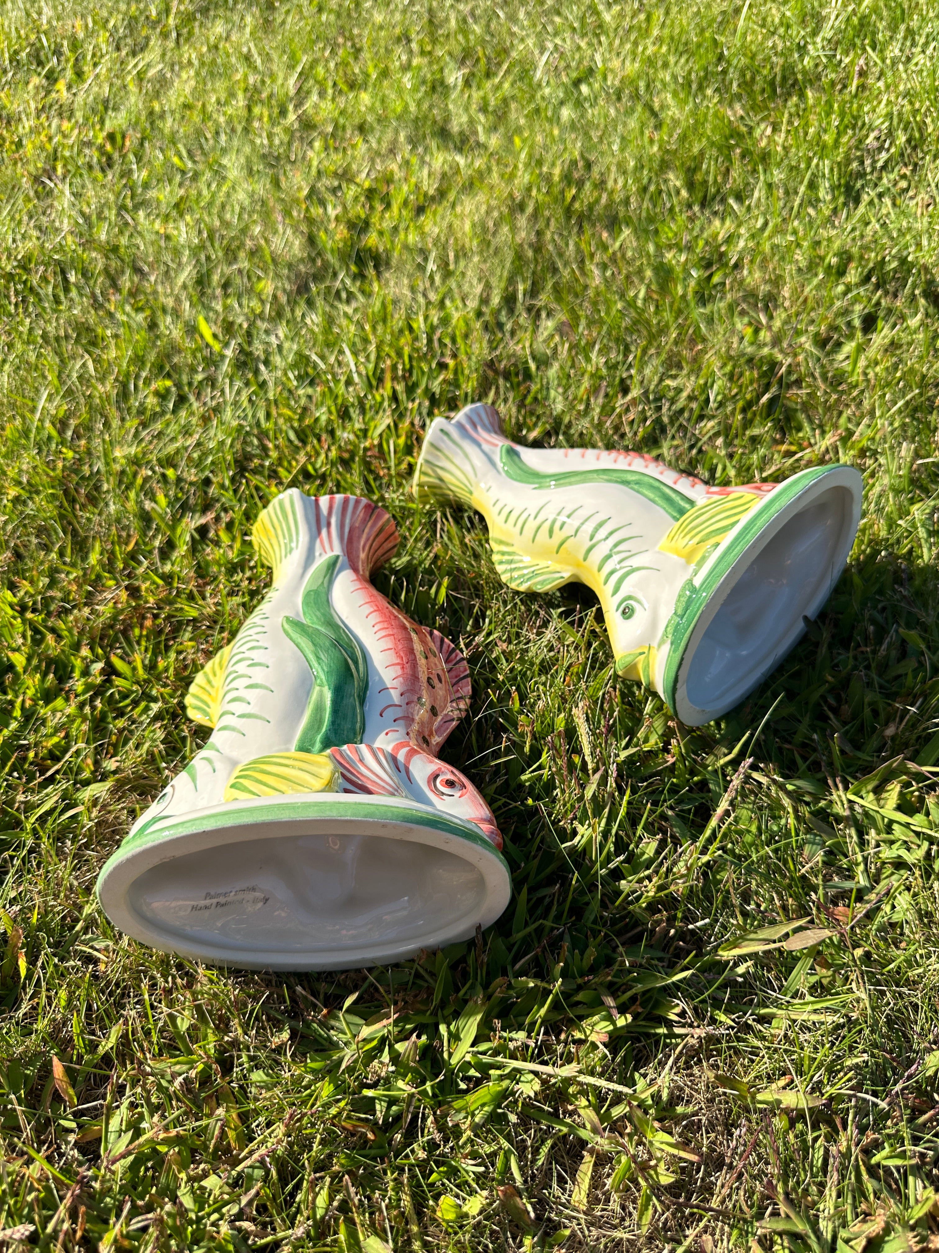 Koi Fish Candlestick Holder Set - Vintage Palmer Smith