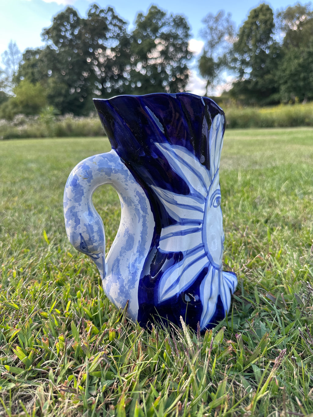 Unique Mexican Vintage Handmade Ceramic Vase