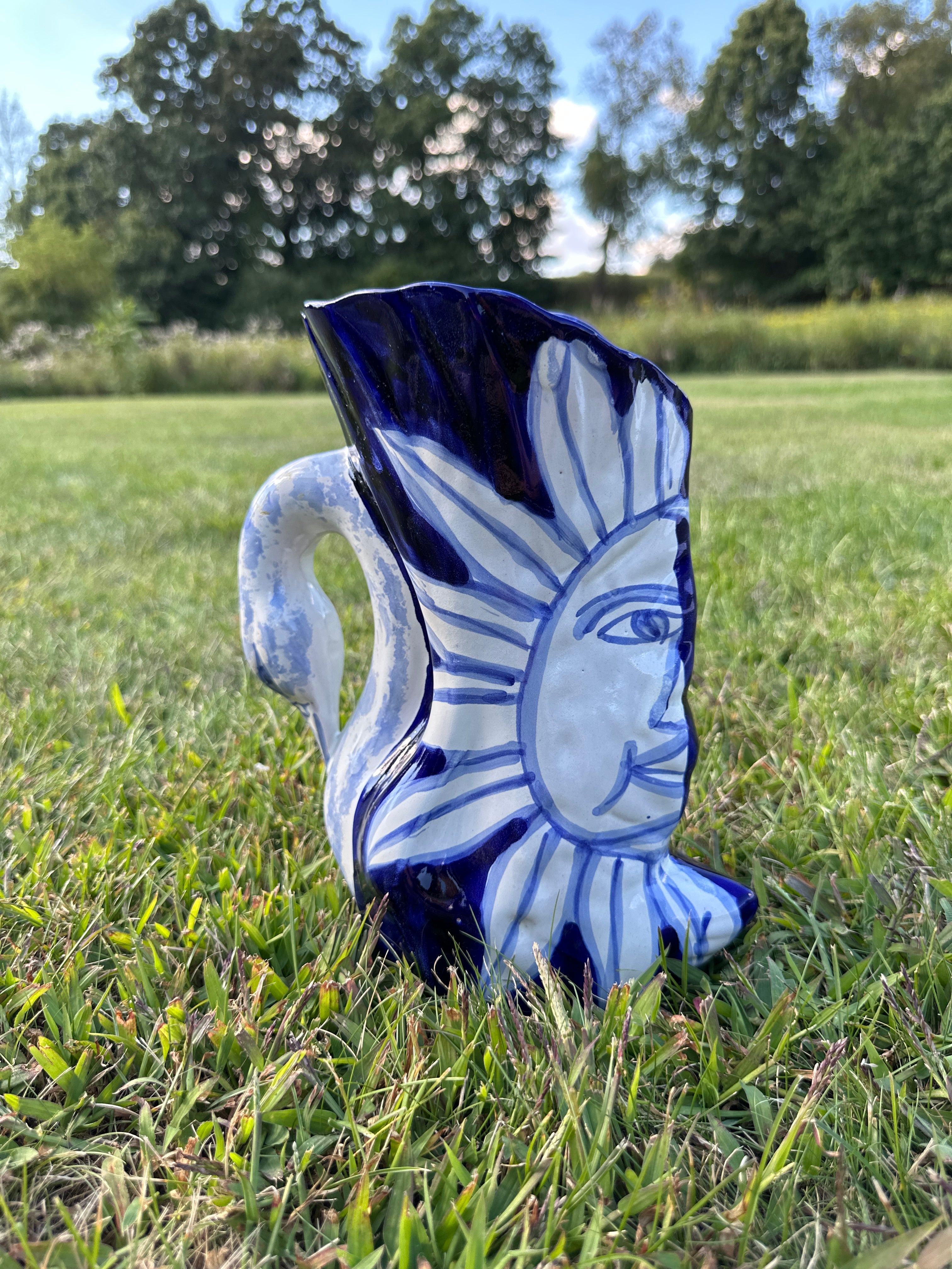 Unique Mexican Vintage Handmade Ceramic Vase