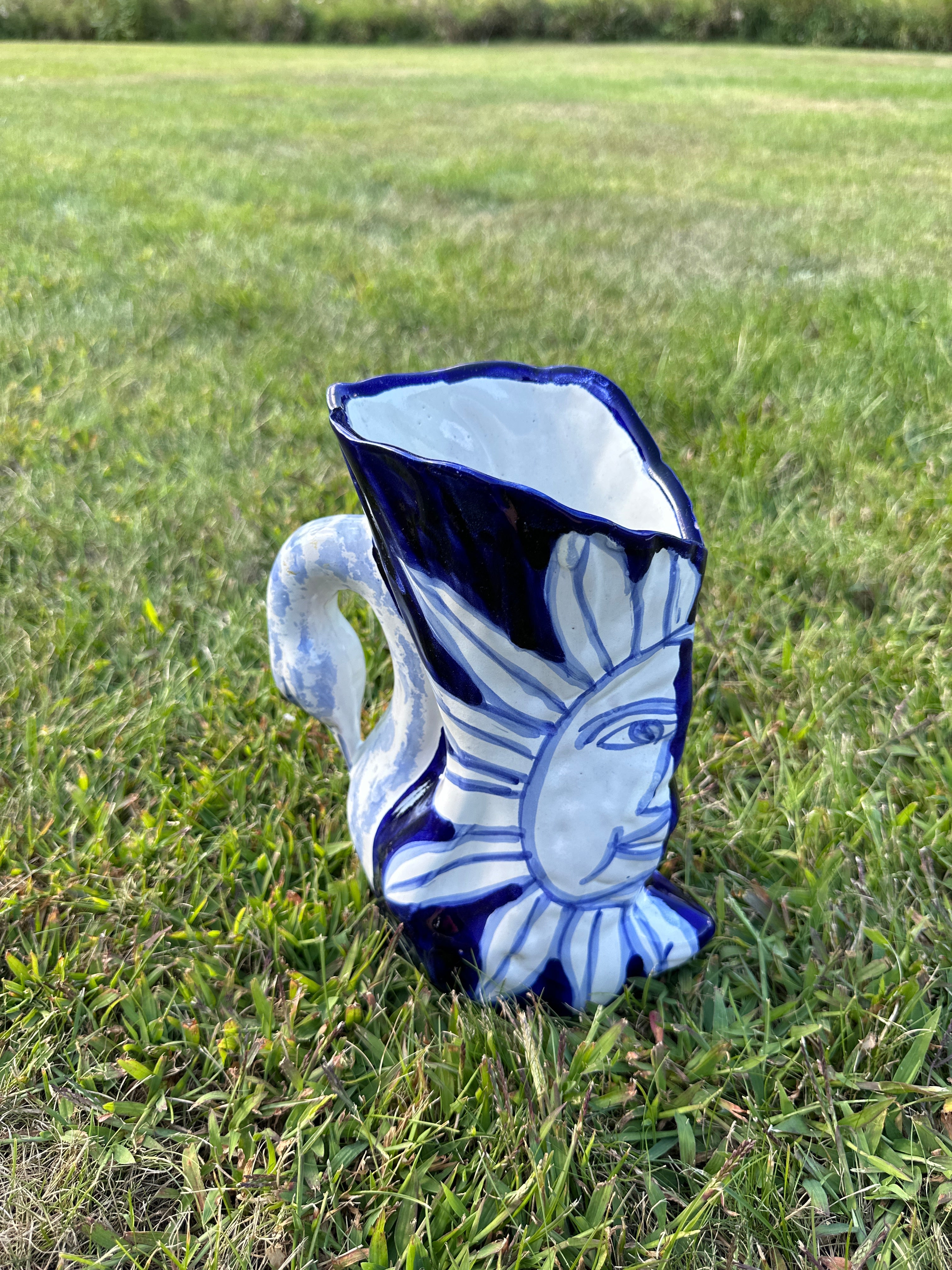 Unique Mexican Vintage Handmade Ceramic Vase