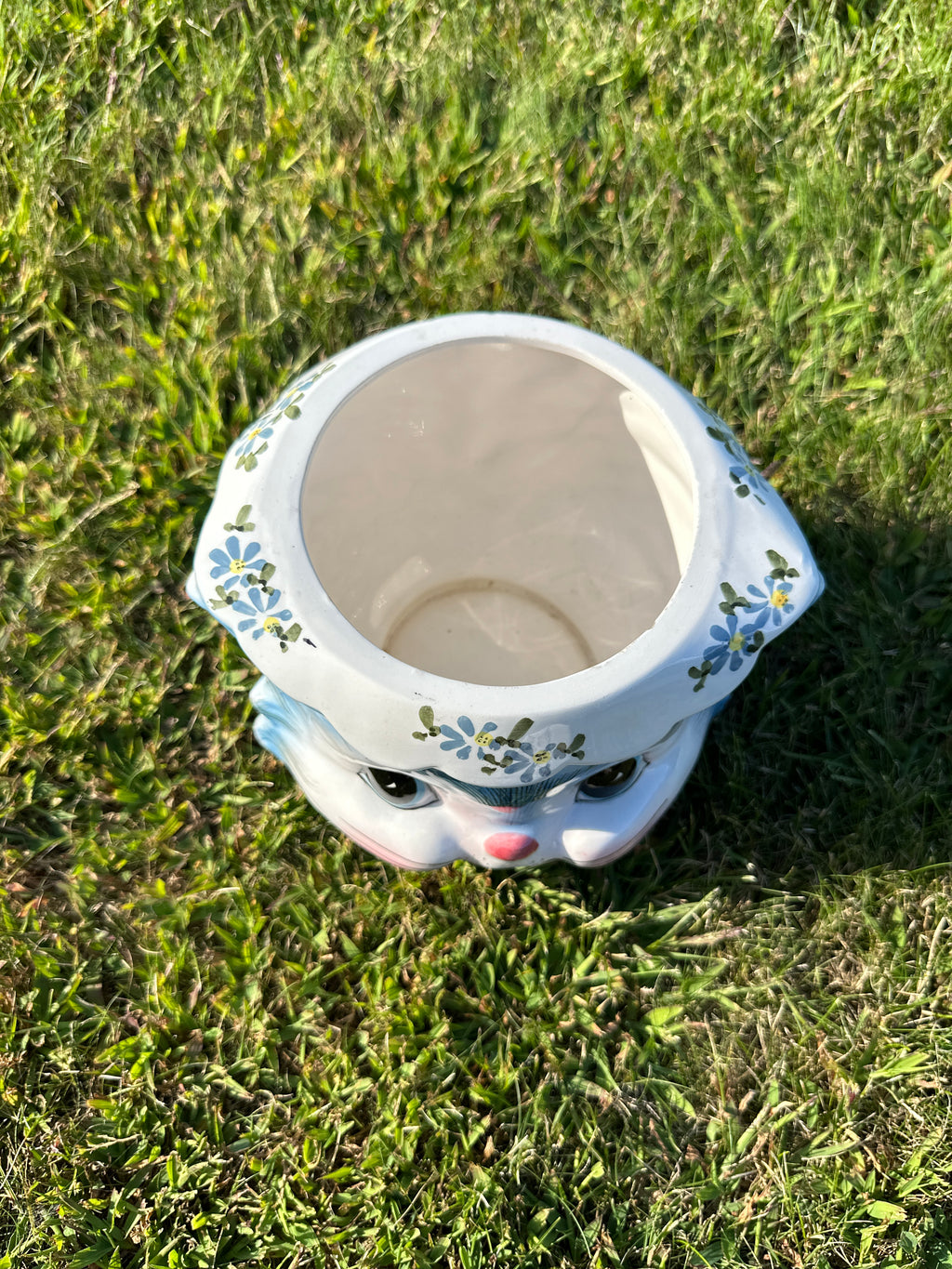 Vintage Lefton Miss Priss Kitty Ceramic Planter Jar