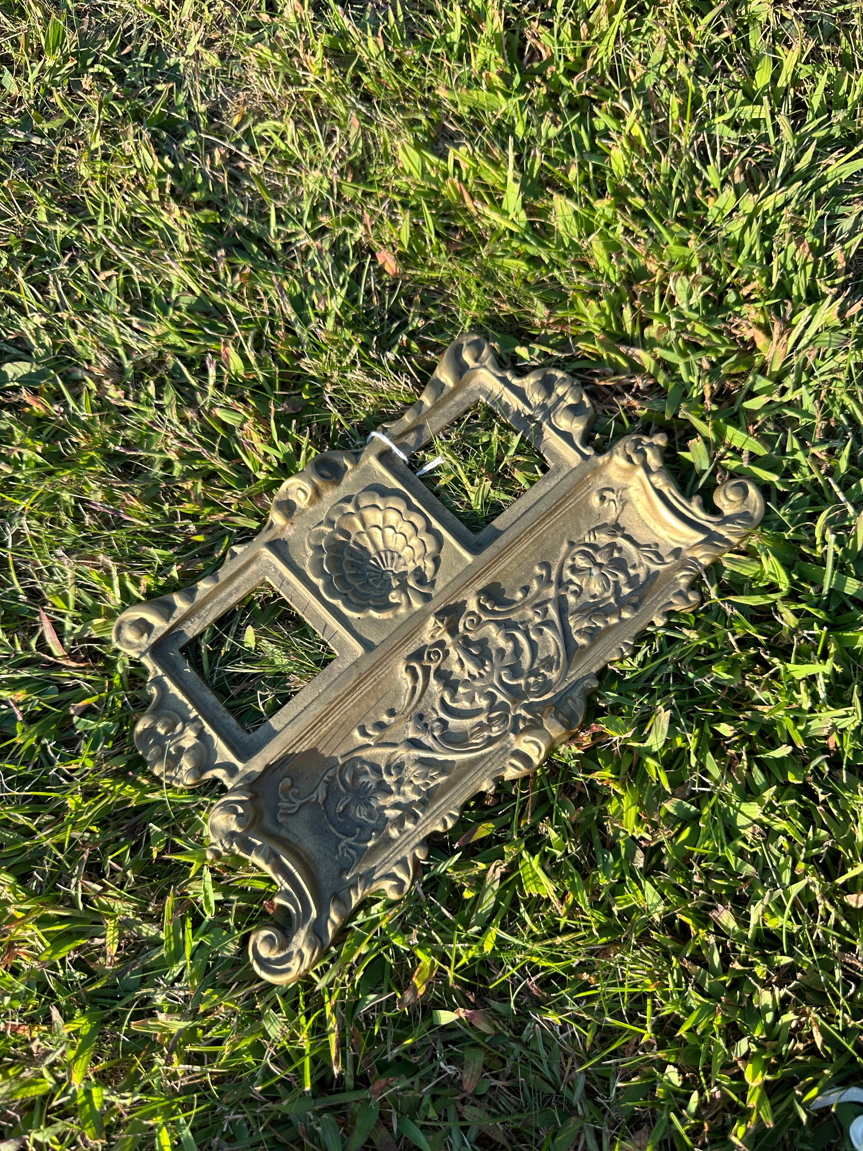 Antique Brass Inkwell