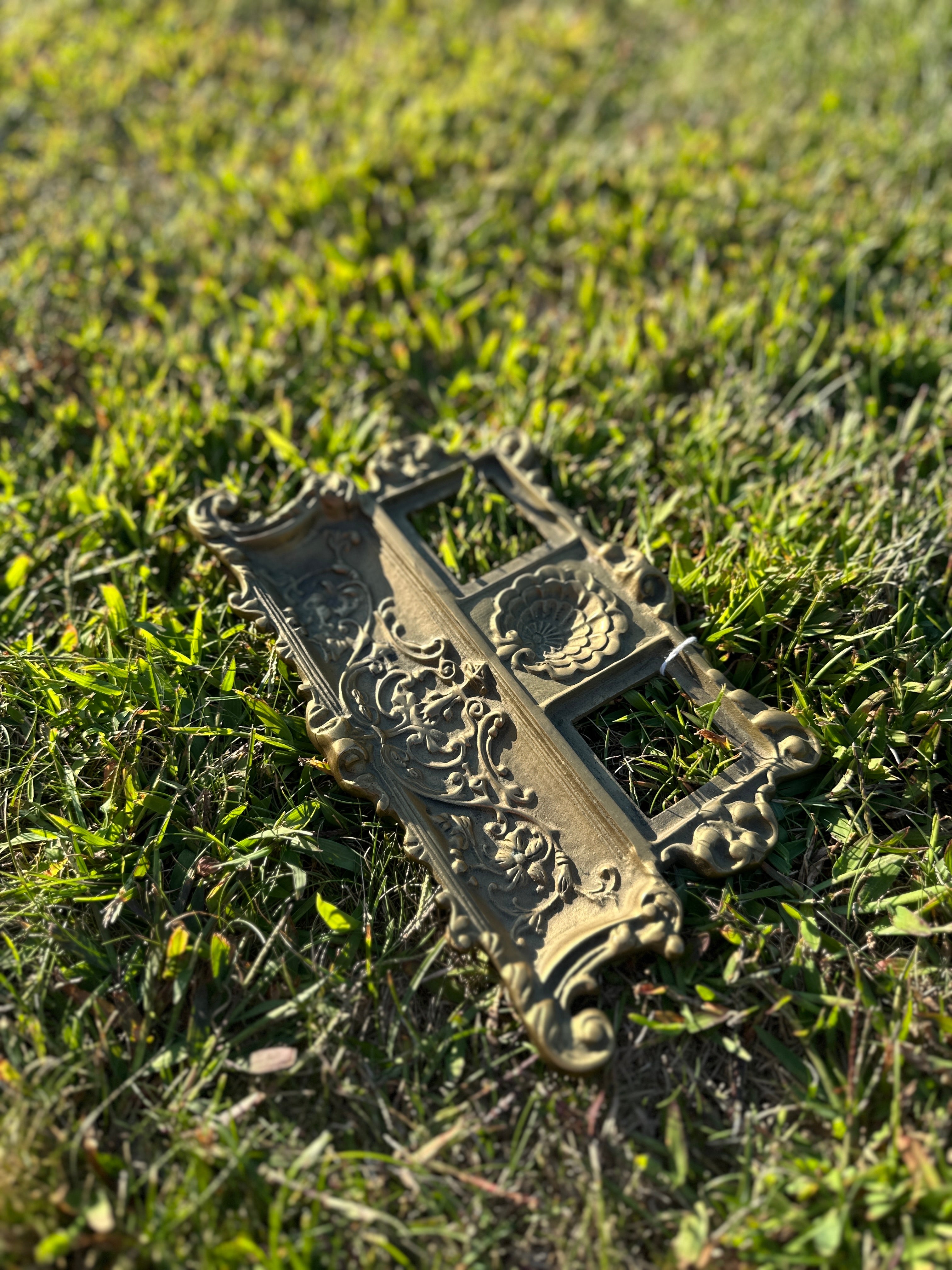 Antique Brass Inkwell