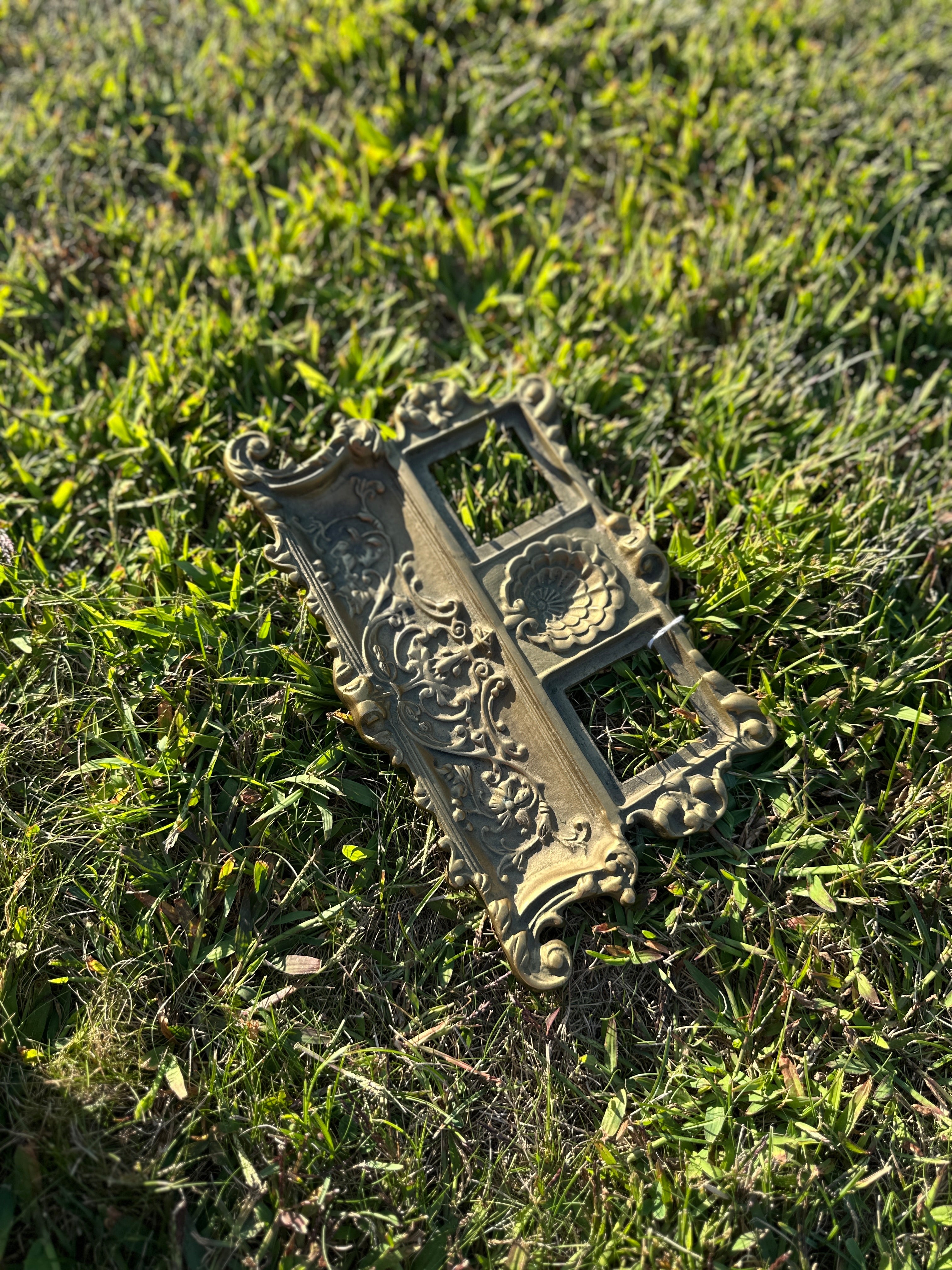 Antique Brass Inkwell