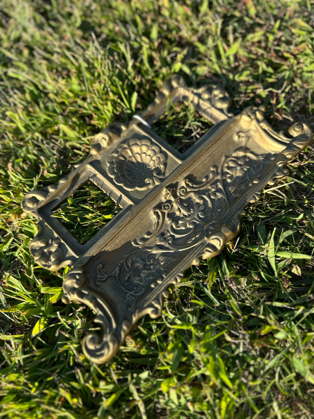 Antique Brass Inkwell