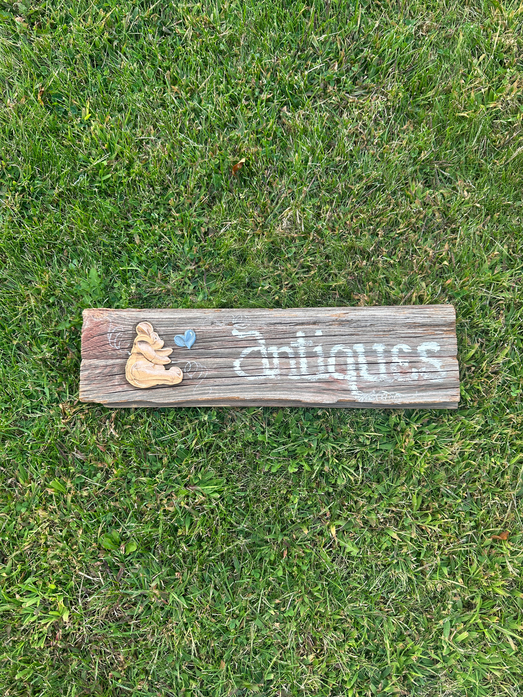 Handcrafted Rustic Wooden Antique Sign