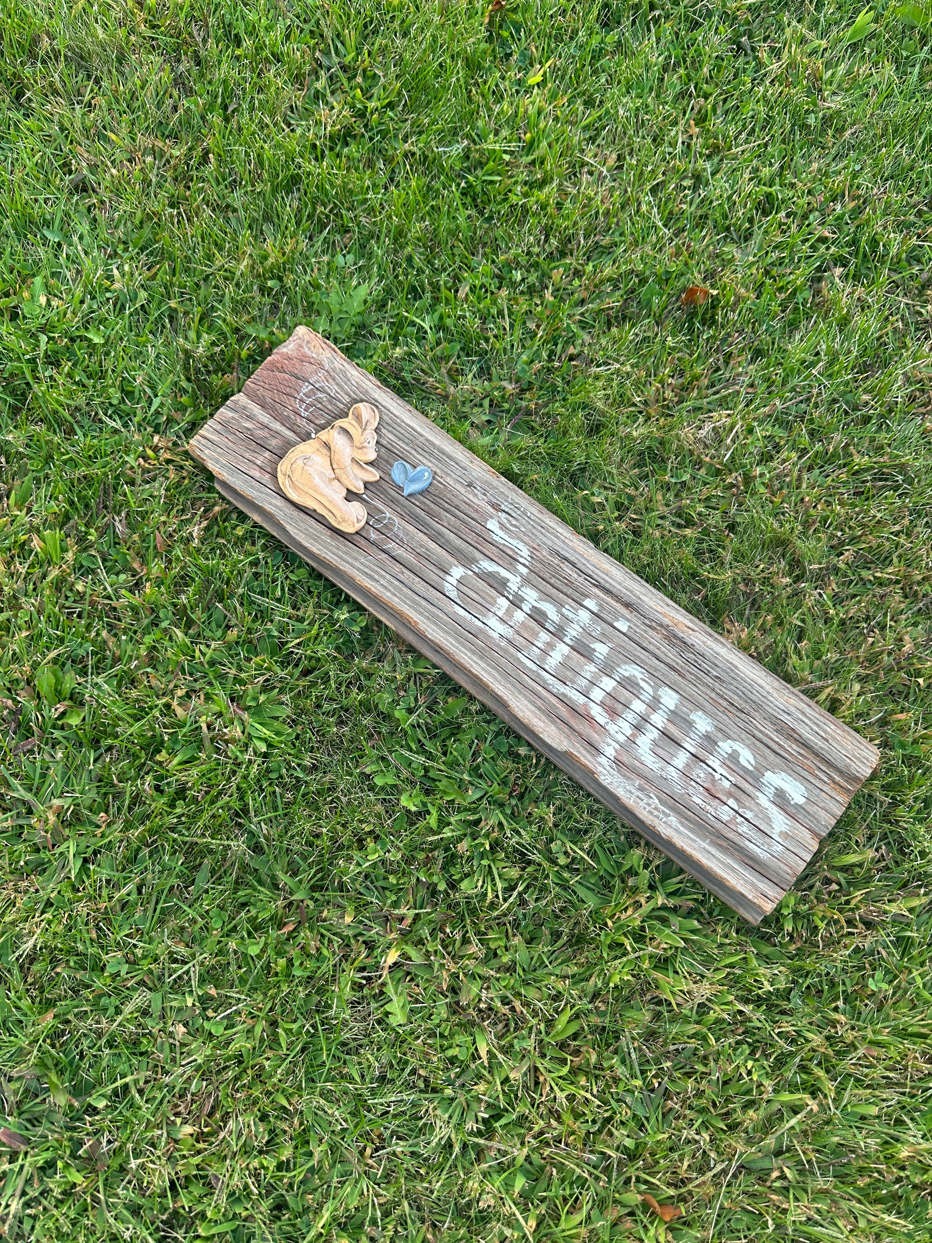 Handcrafted Rustic Wooden Antique Sign
