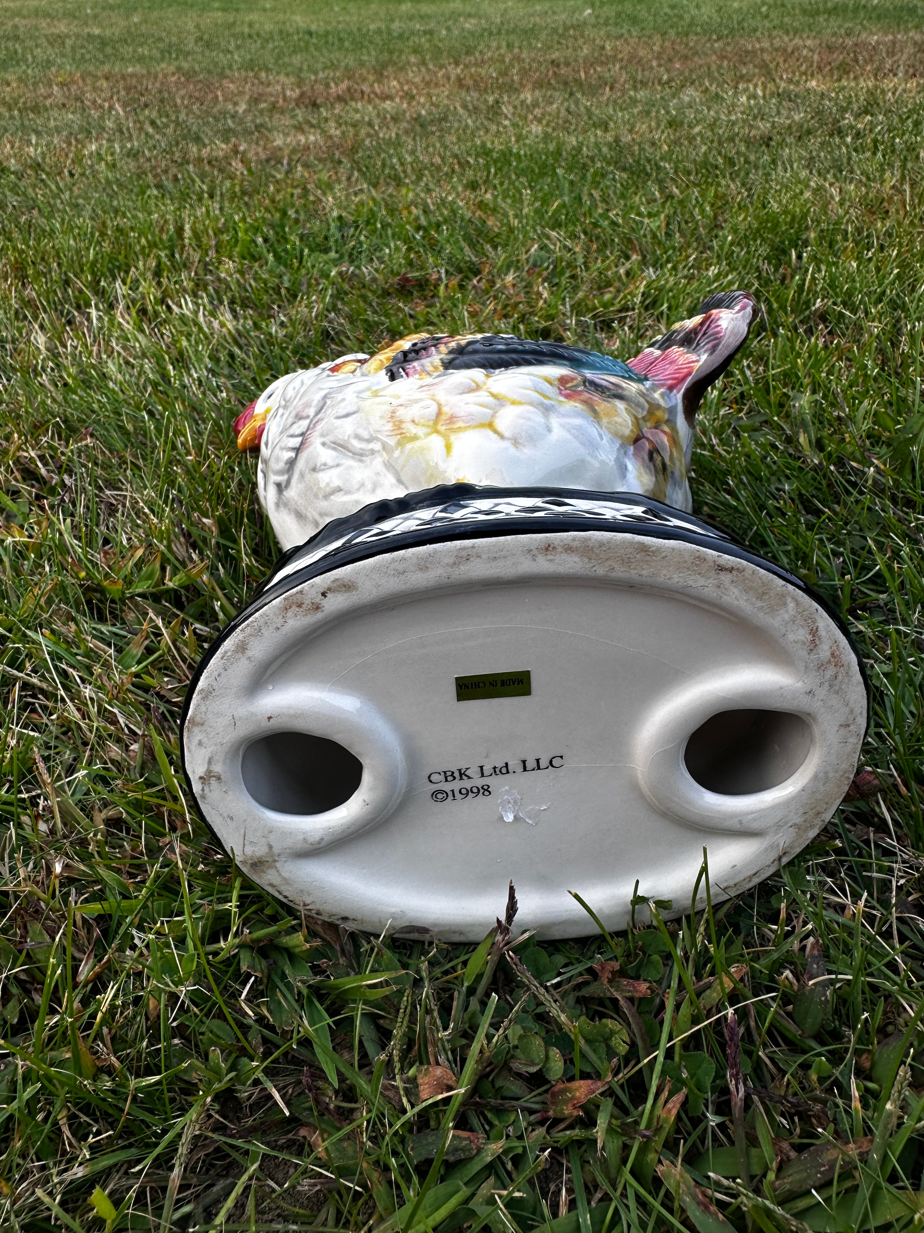 Vintage Ceramic Rooster Figurine – Farmhouse Kitchen Décor