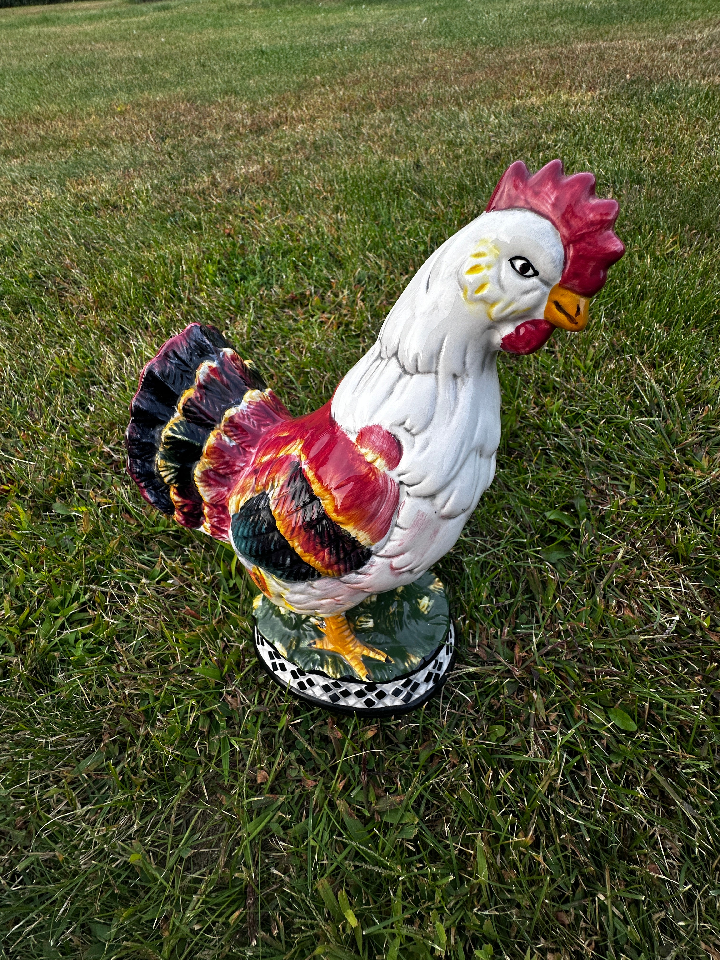 Vintage Ceramic Rooster Figurine – Farmhouse Kitchen Décor