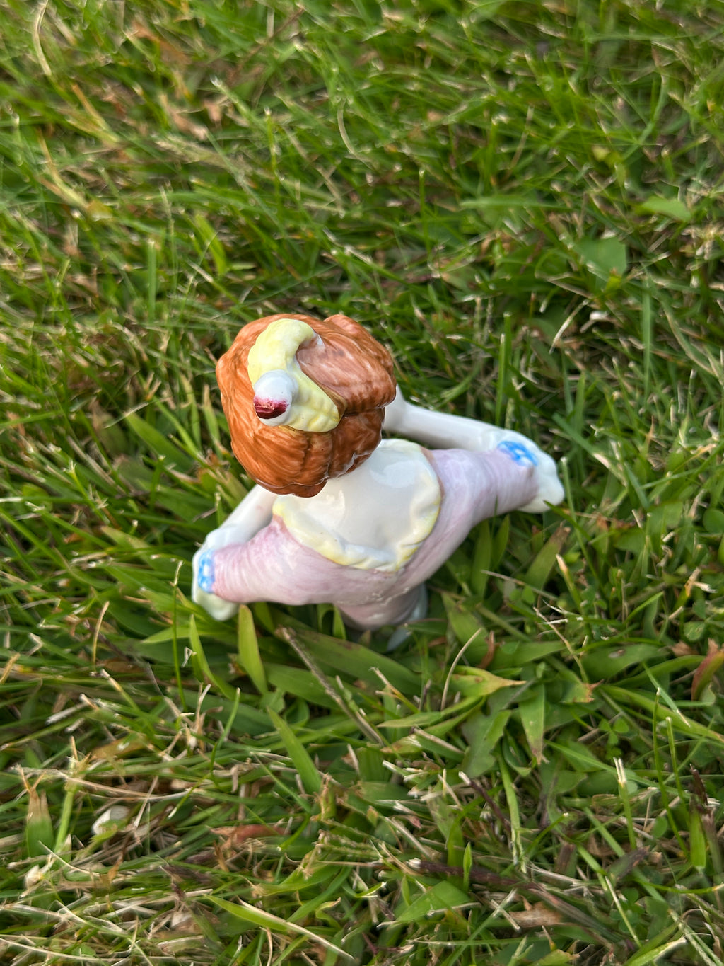 Antique German Porcelain Pincushion Half Doll – Victorian Lady Figurine