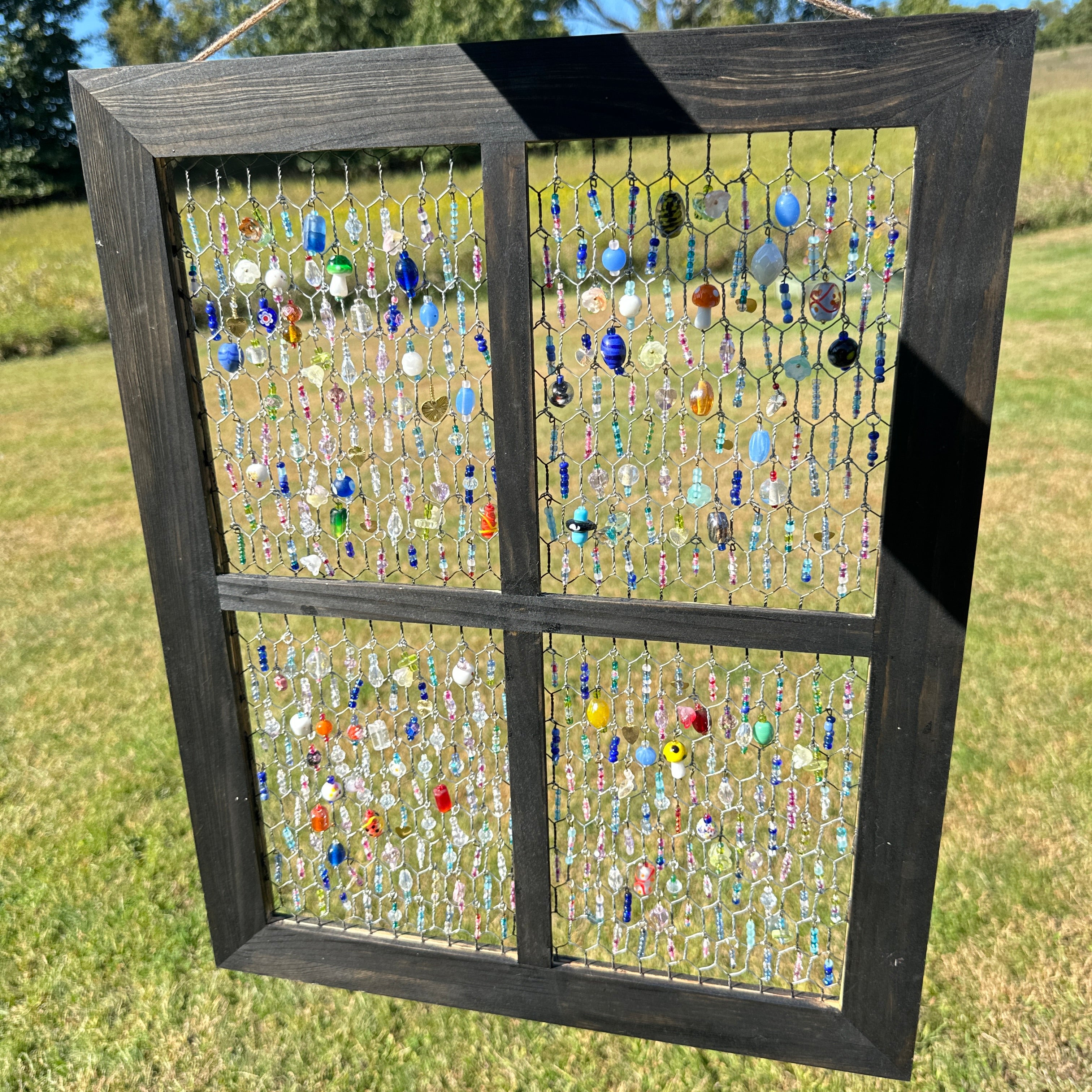 Handmade Beaded Window Panel Suncatcher –