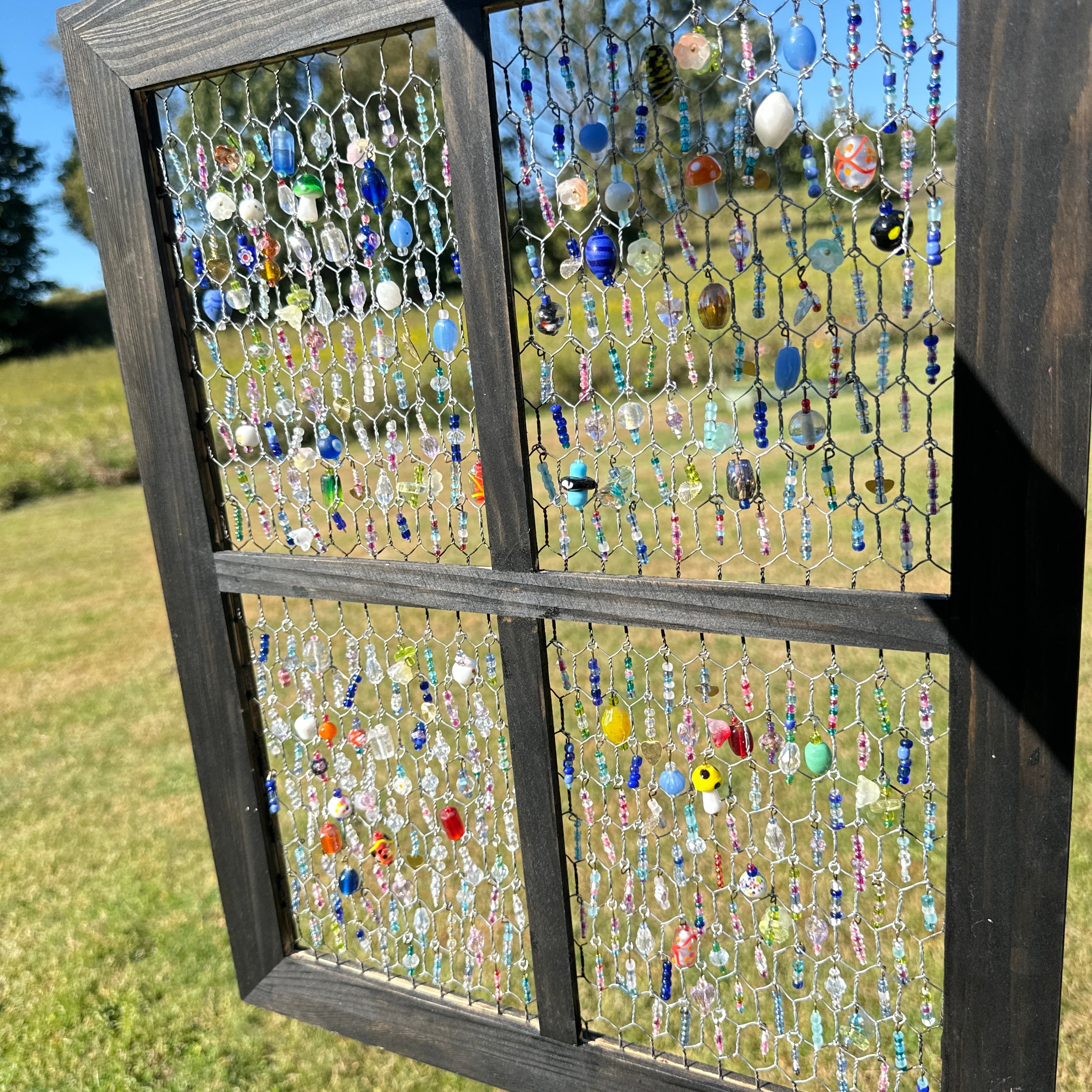 Handmade Beaded Window Panel Suncatcher –