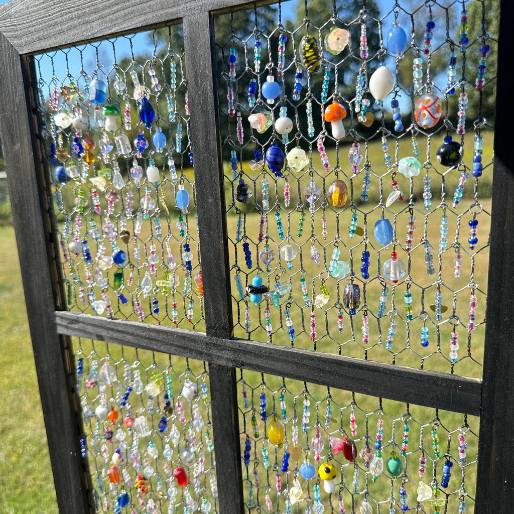 Handmade Beaded Window Panel Suncatcher –