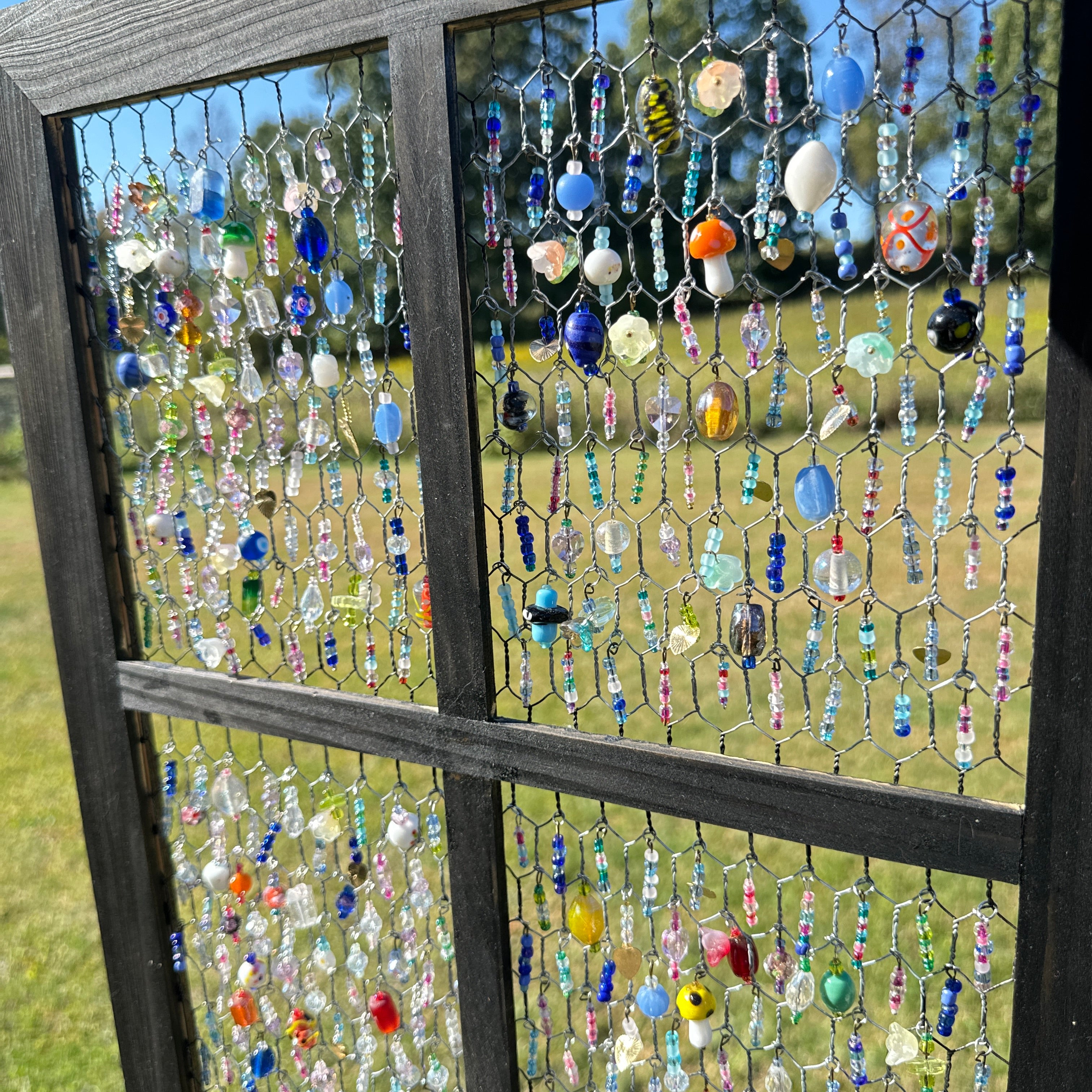 Handmade Beaded Window Panel Suncatcher –