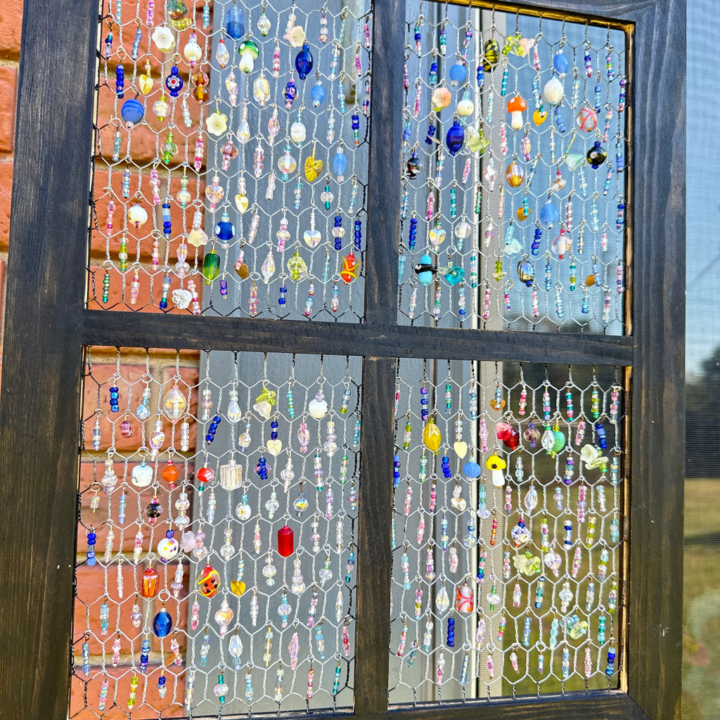 Handmade Beaded Window Panel Suncatcher –