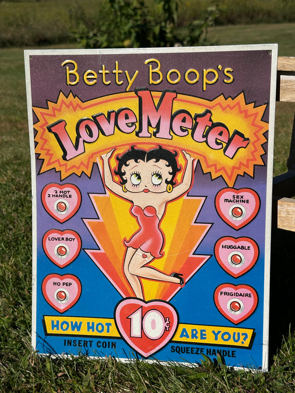 Betty Boop’s Love Meter Arcade Sign – Vintage Style How Hot Are You?