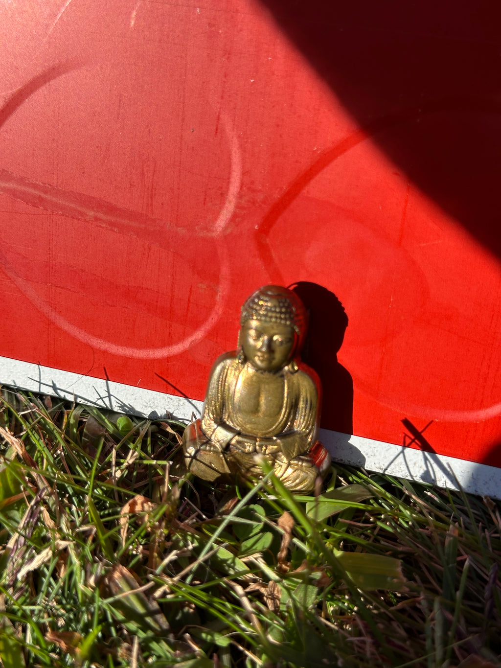 Brass Mini Buddha Vintage Pin Brooch Figurine 1970s