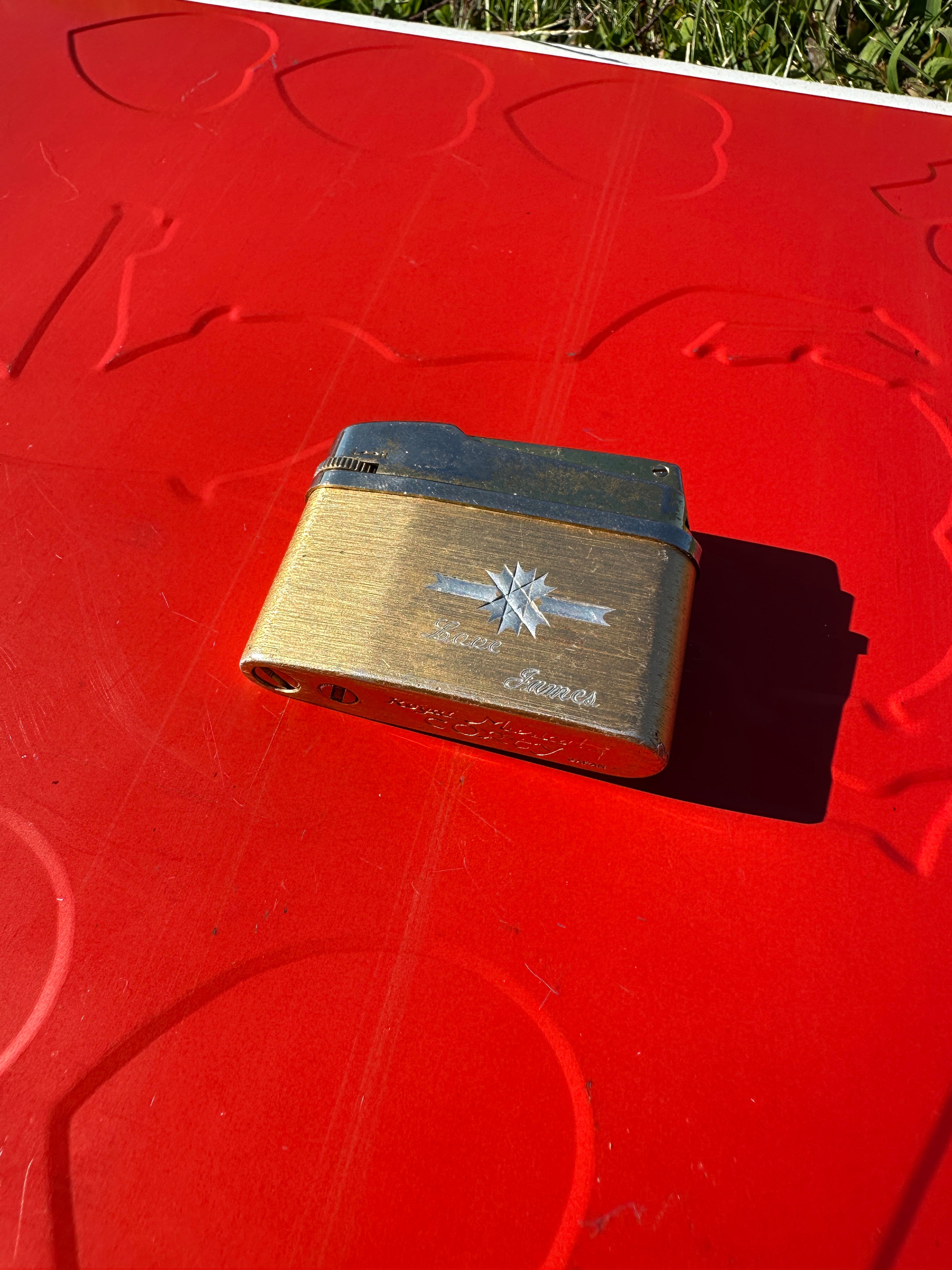 Vintage Musical Table Lighter – Brass Finish