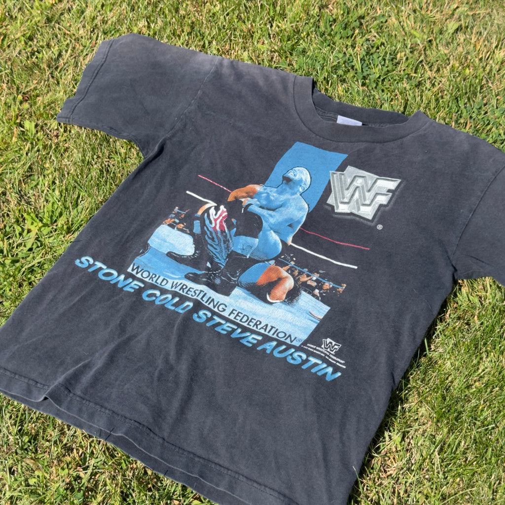 Stone Cold Steve Austin Bret Hart Shirt 1997  WWF Vtg Rare