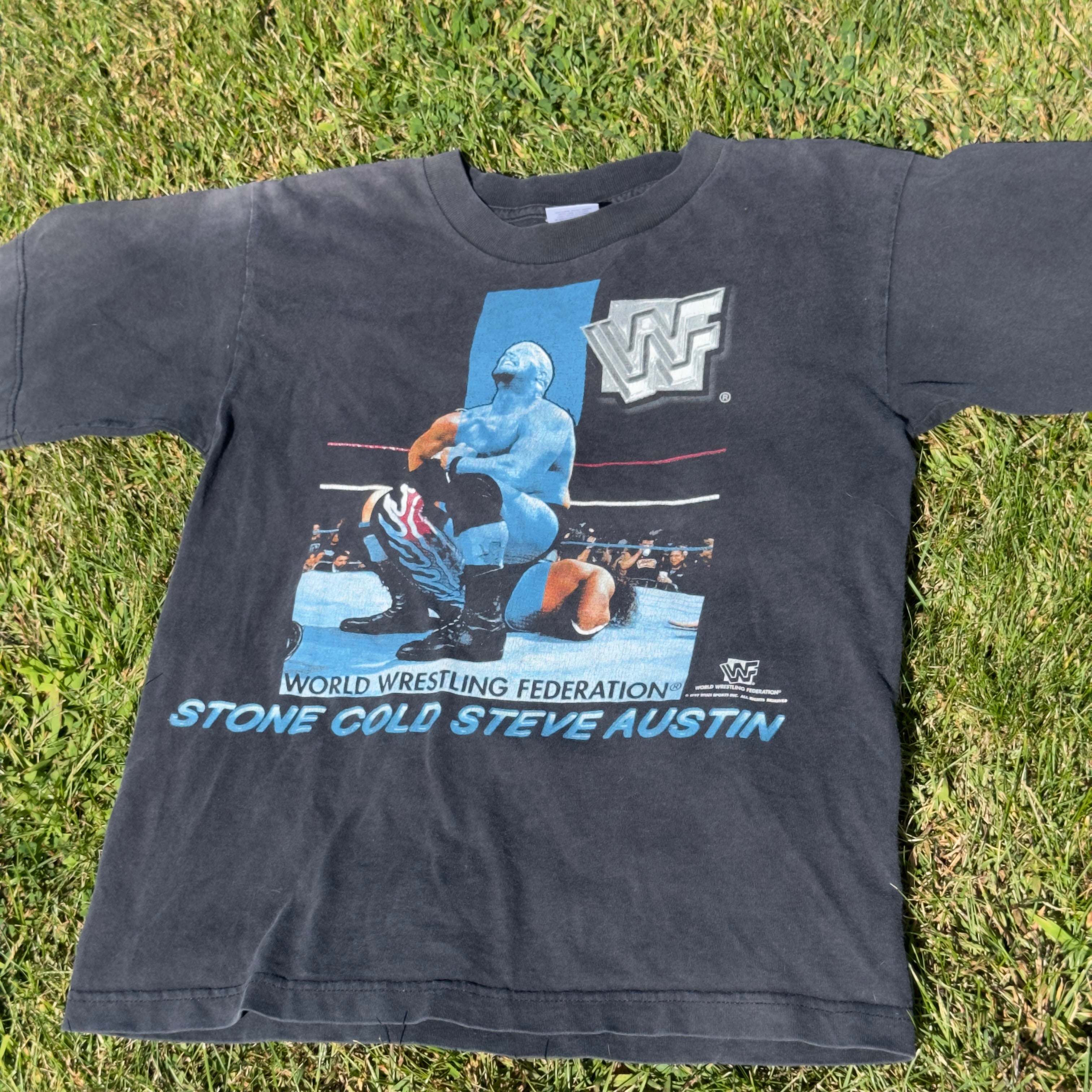 Stone Cold Steve Austin Bret Hart Shirt 1997  WWF Vtg Rare