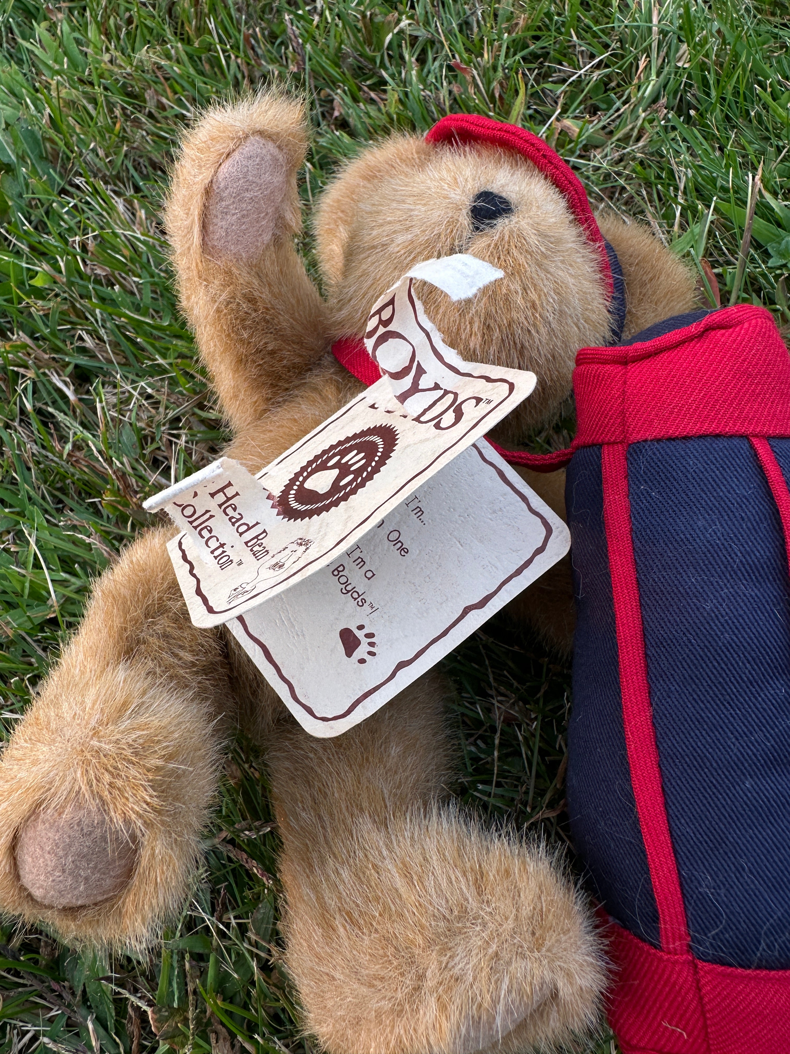 Teddy Bear Vintage Plush with Golf Bag & Cap – “Putt the Day Away” Golfing Teddy