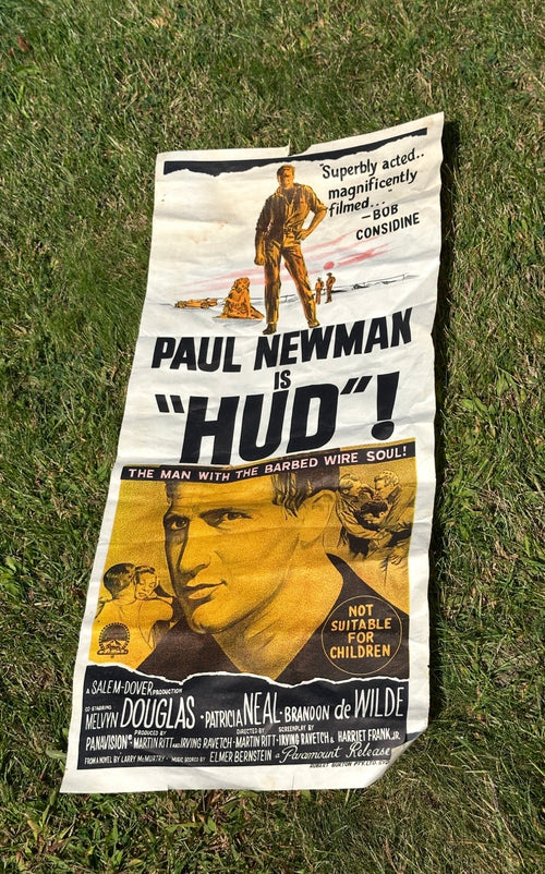 1963 “HUD” Movie Poster – Paul Newman Classic Film – Original Paramount Release