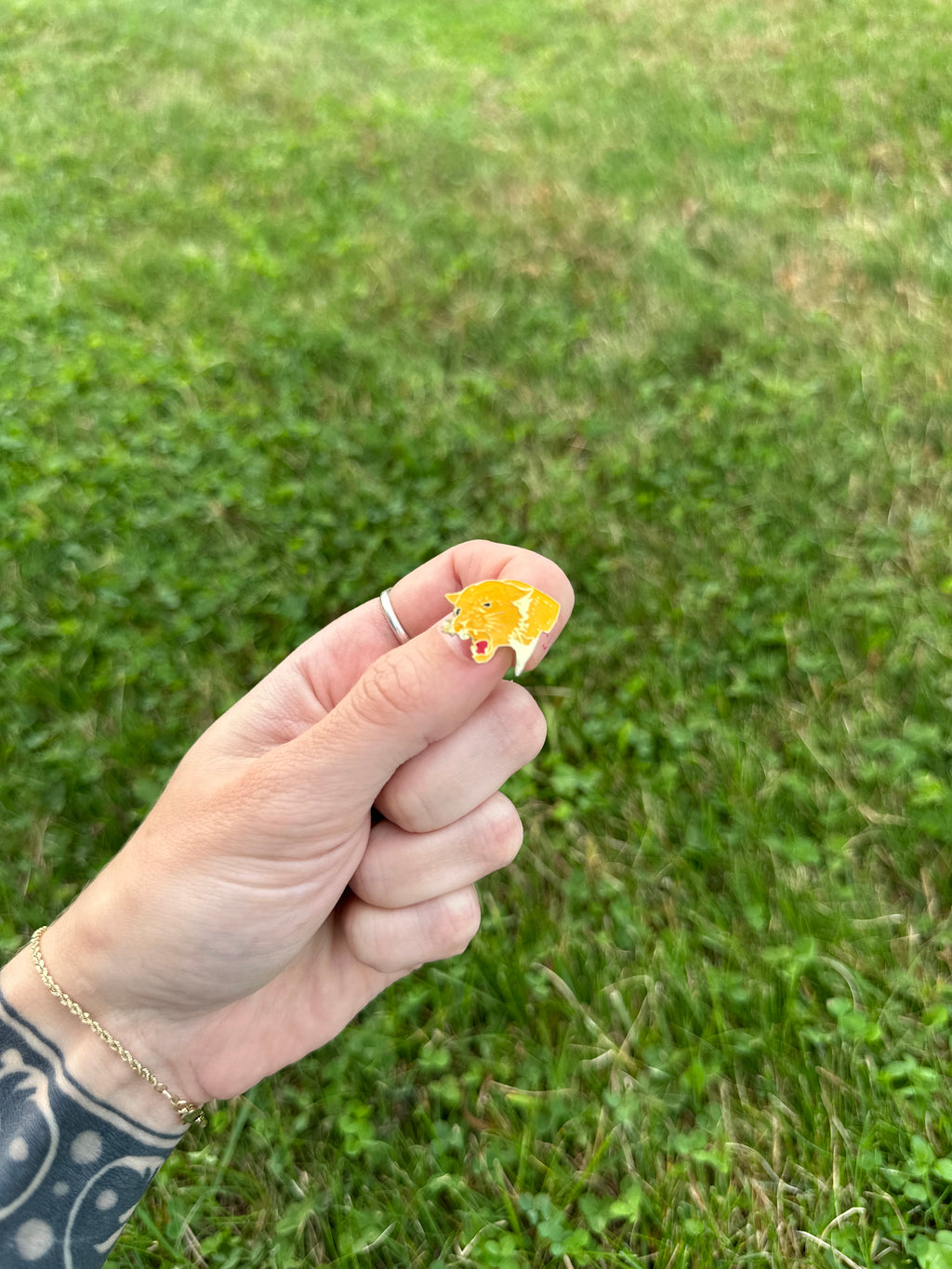 Bobcat Head Bike Motorcycle Hat Cap Lapel Pin