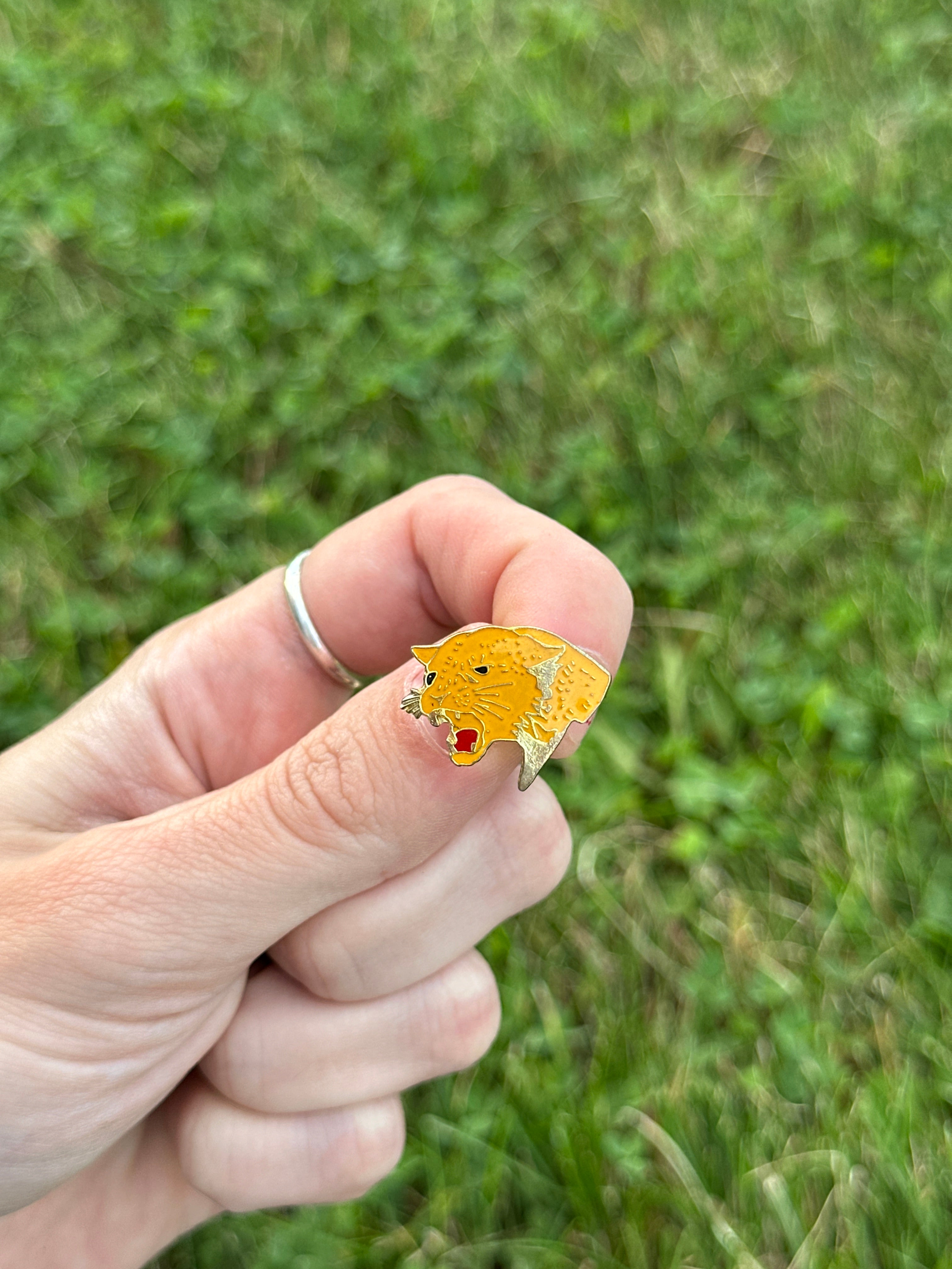 Bobcat Head Bike Motorcycle Hat Cap Lapel Pin