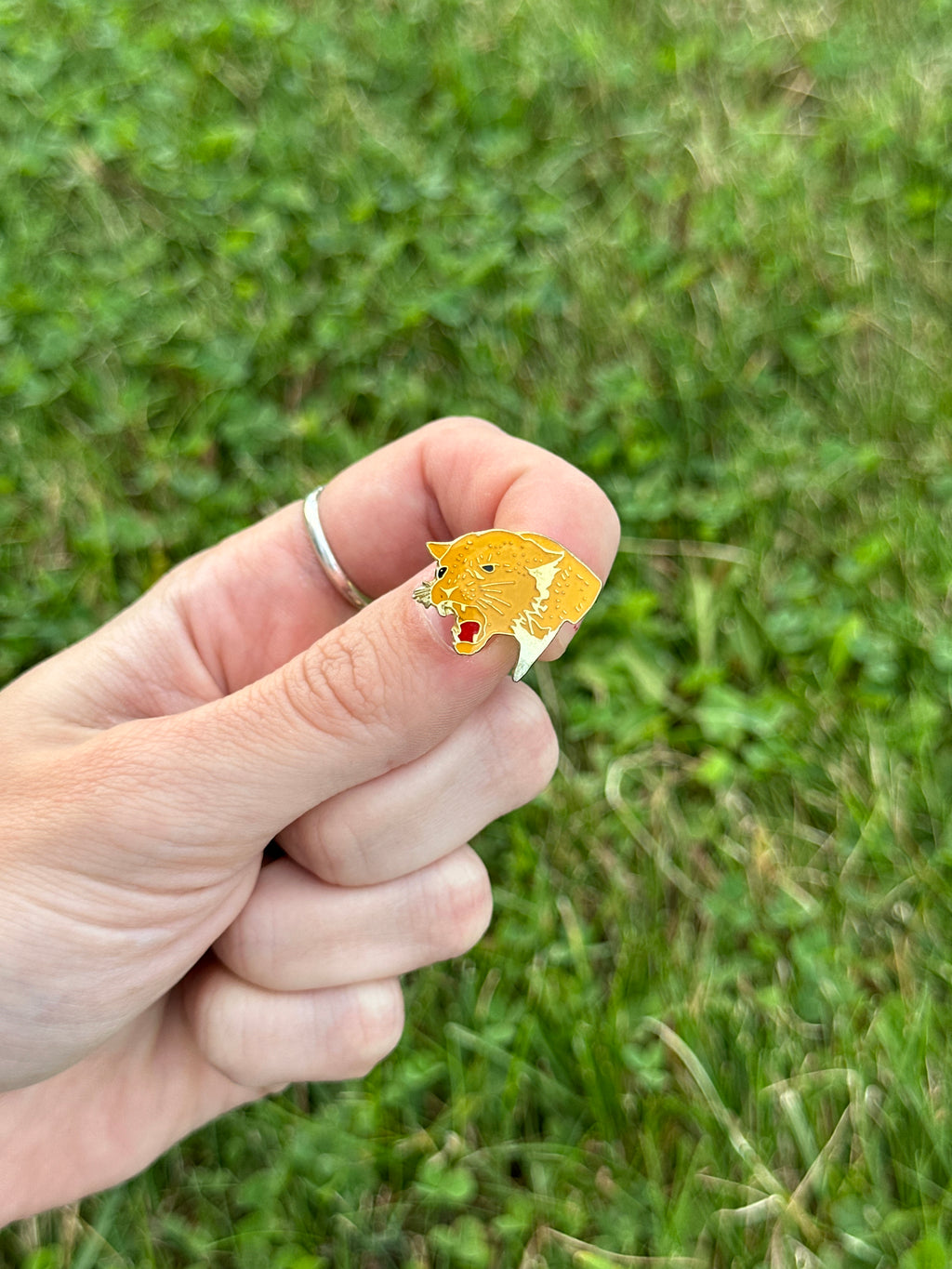 Bobcat Head Bike Motorcycle Hat Cap Lapel Pin