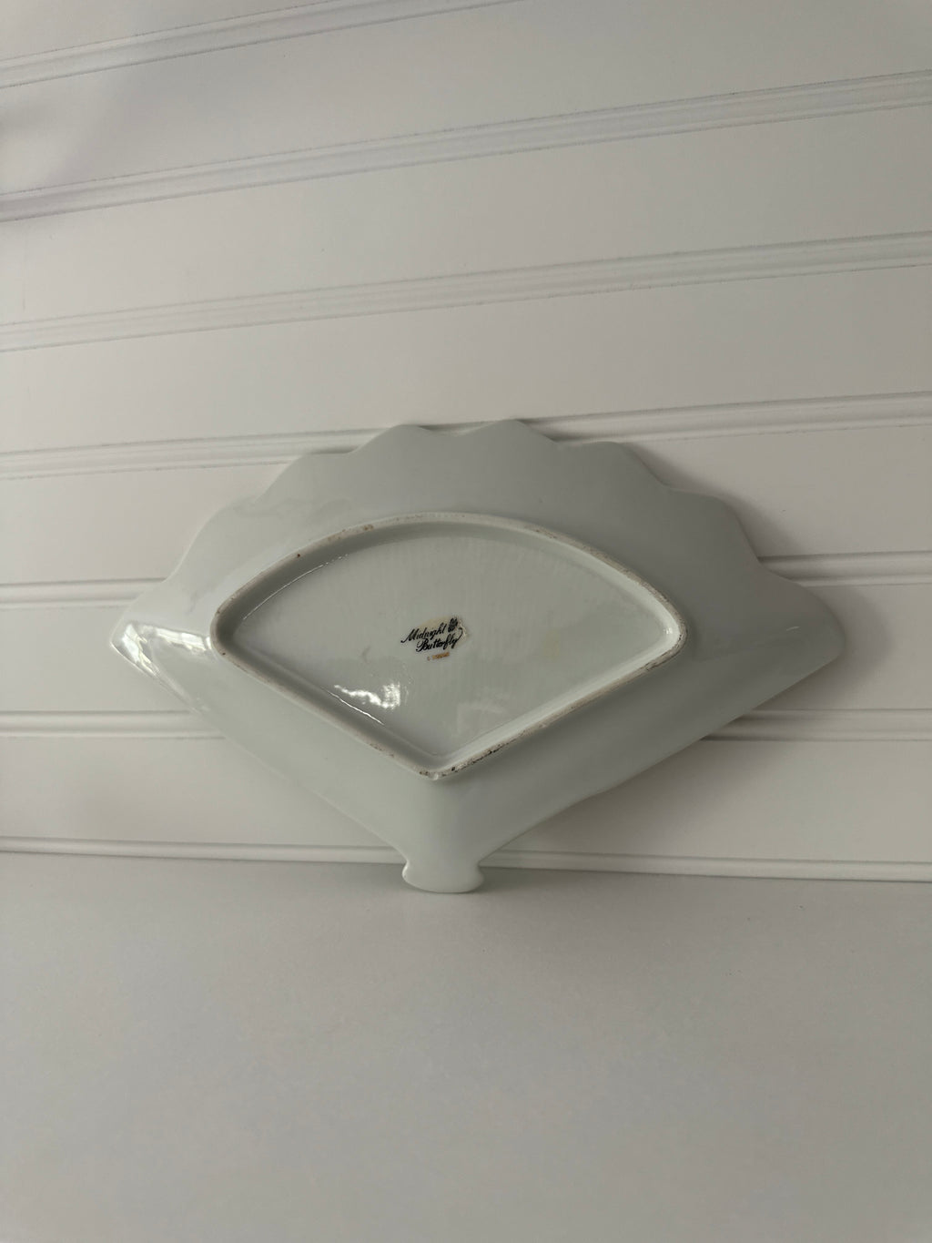 Vintage Japan butterfly fan trinkets dish / ashtray