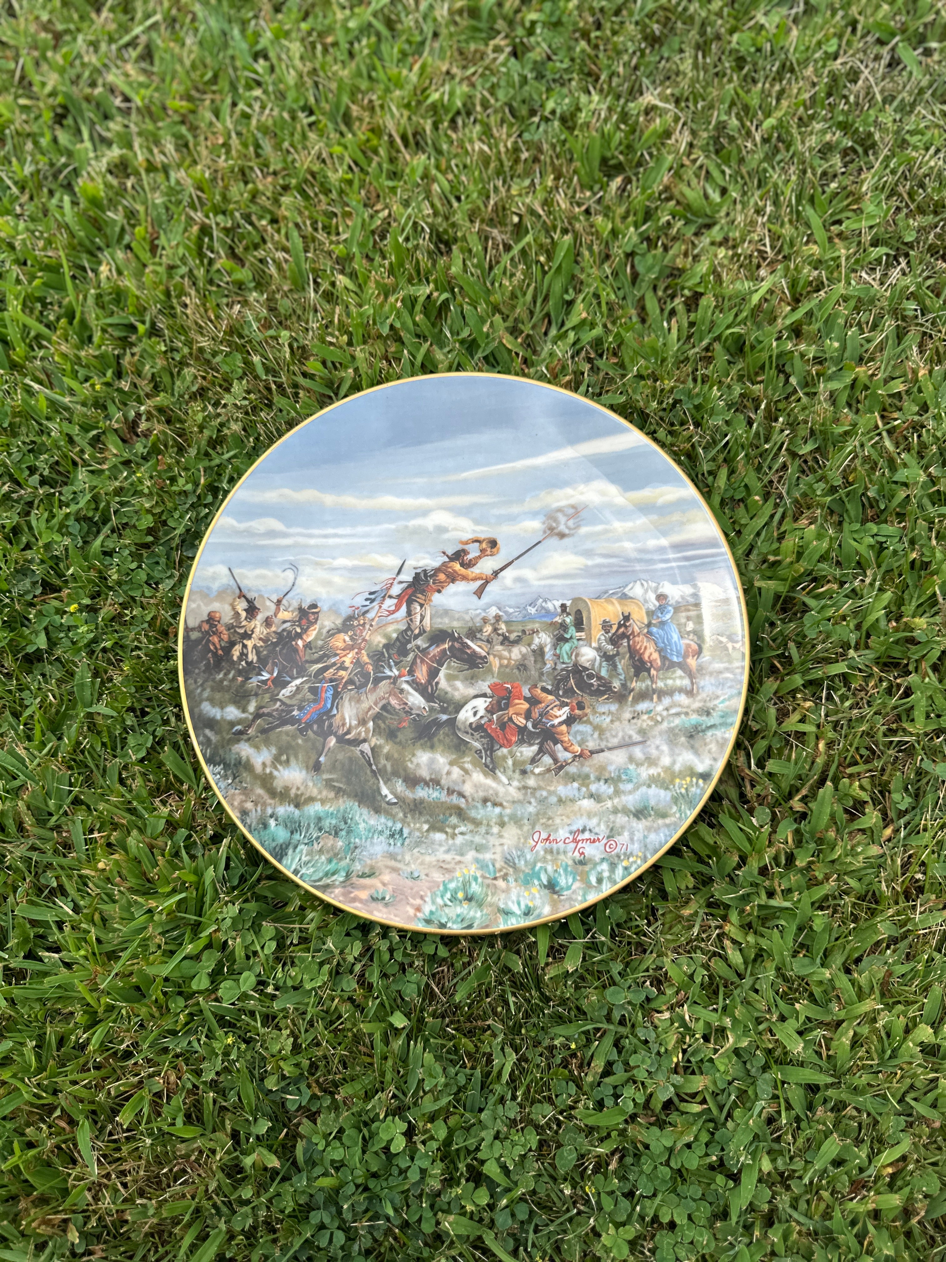 Vintage John Clymer American West wall decor collector plate