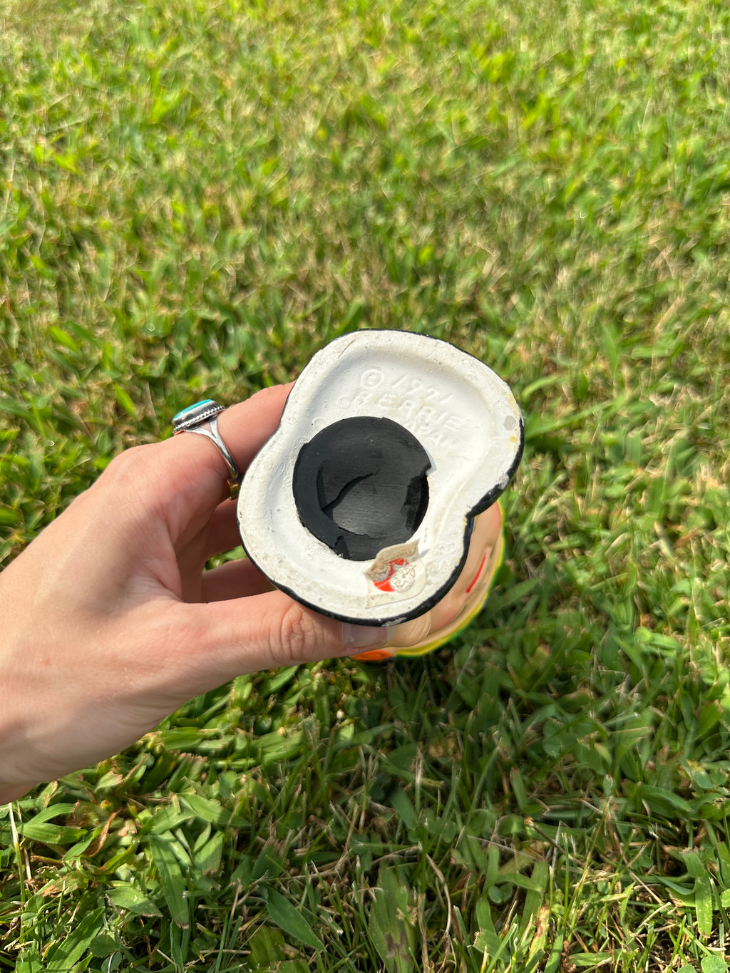 Vintage Chalkware Bank – Native-Inspired Figurine with Feather Headdress