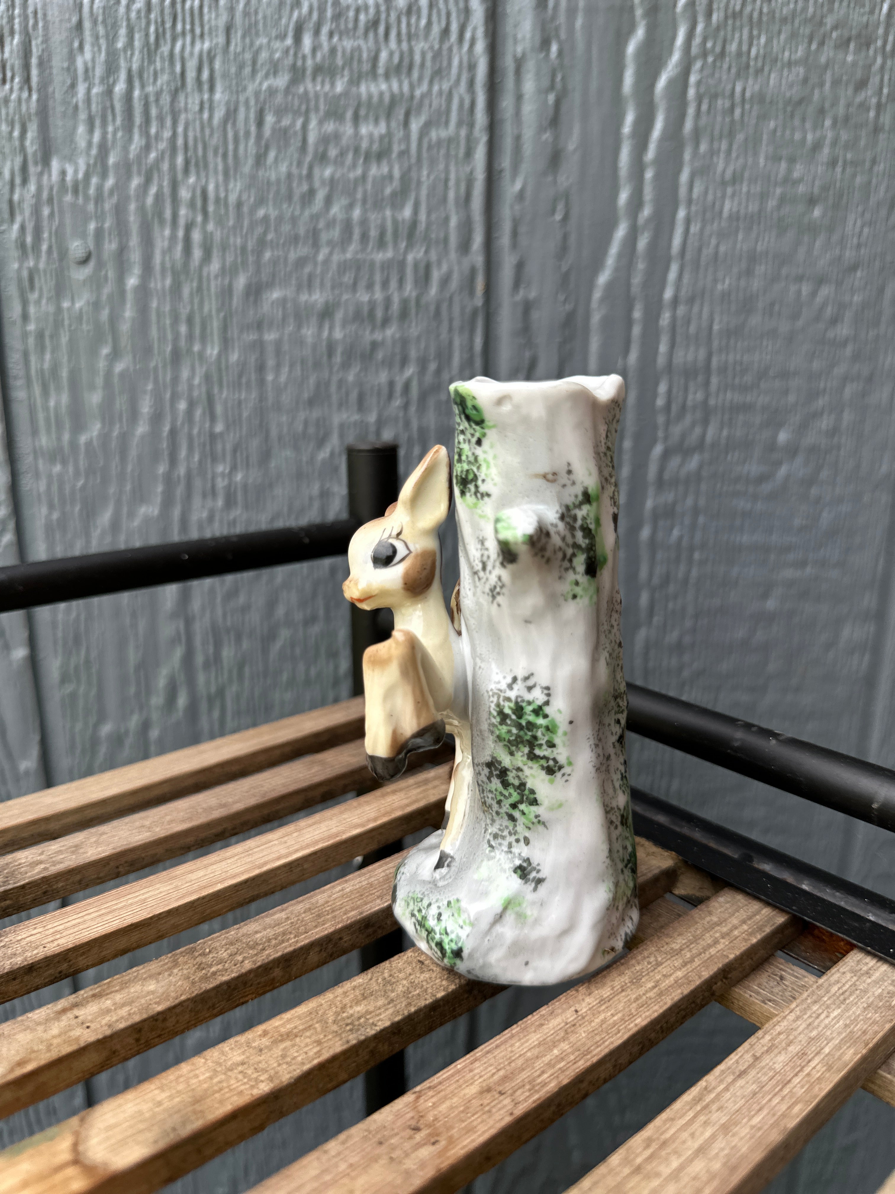 Vintage Ceramic Fawn Figurine – 1970s Mid Century Woodland Deer Décor