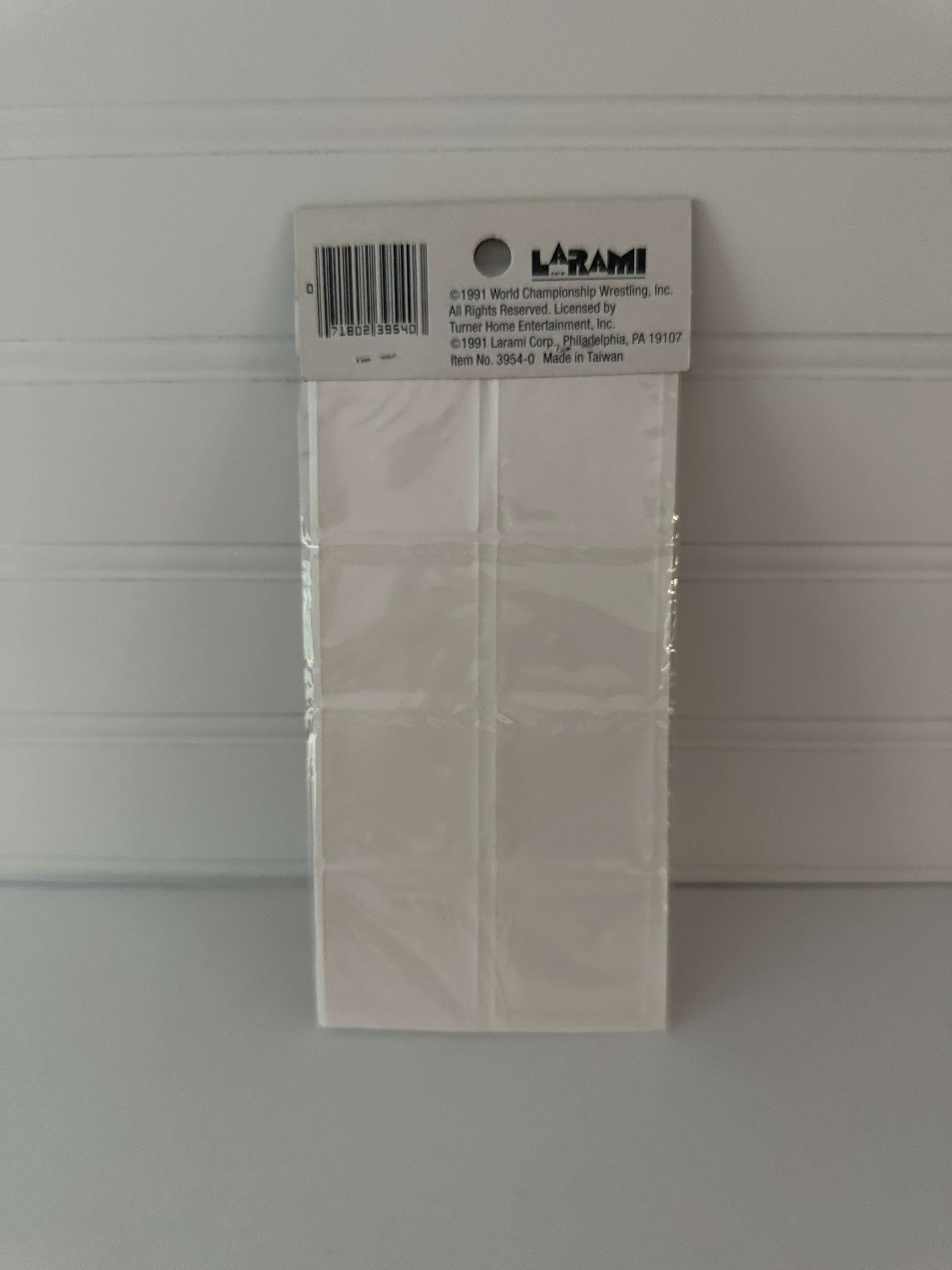 Vintage WCW Vinyl Wrestling Stickers – 8-Pack Featuring Sting, Ric Flair, Lex Luger, and More