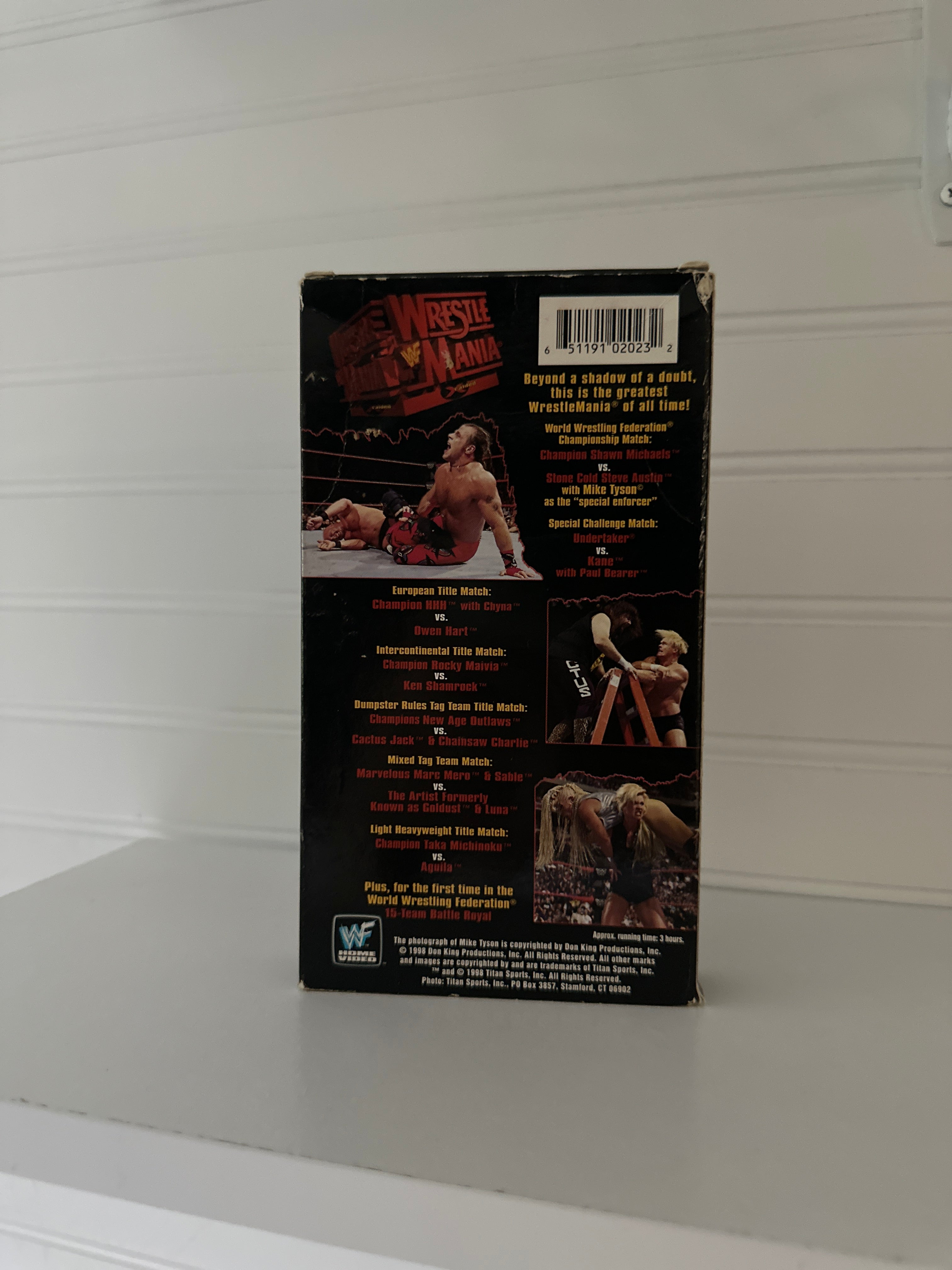 WWF WrestleMania XIV VHS Tape (1998) – Steve Austin, Shawn Michaels & Mike Tyson